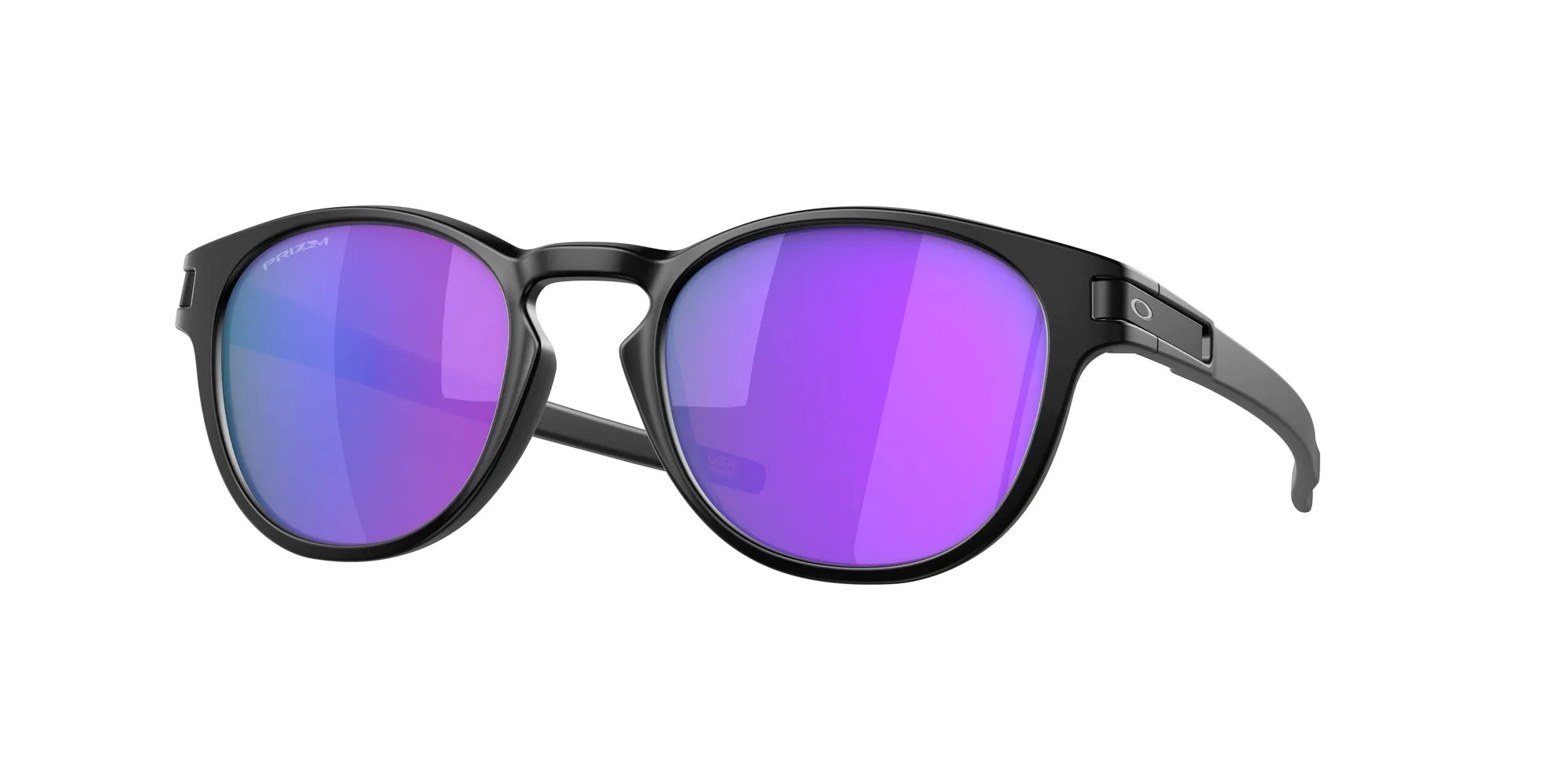 Oakley OO9265 LATCH 926555 Occhiali da sole O_Matter Nero Viola Rotonda Normale Prizm - immagine 1