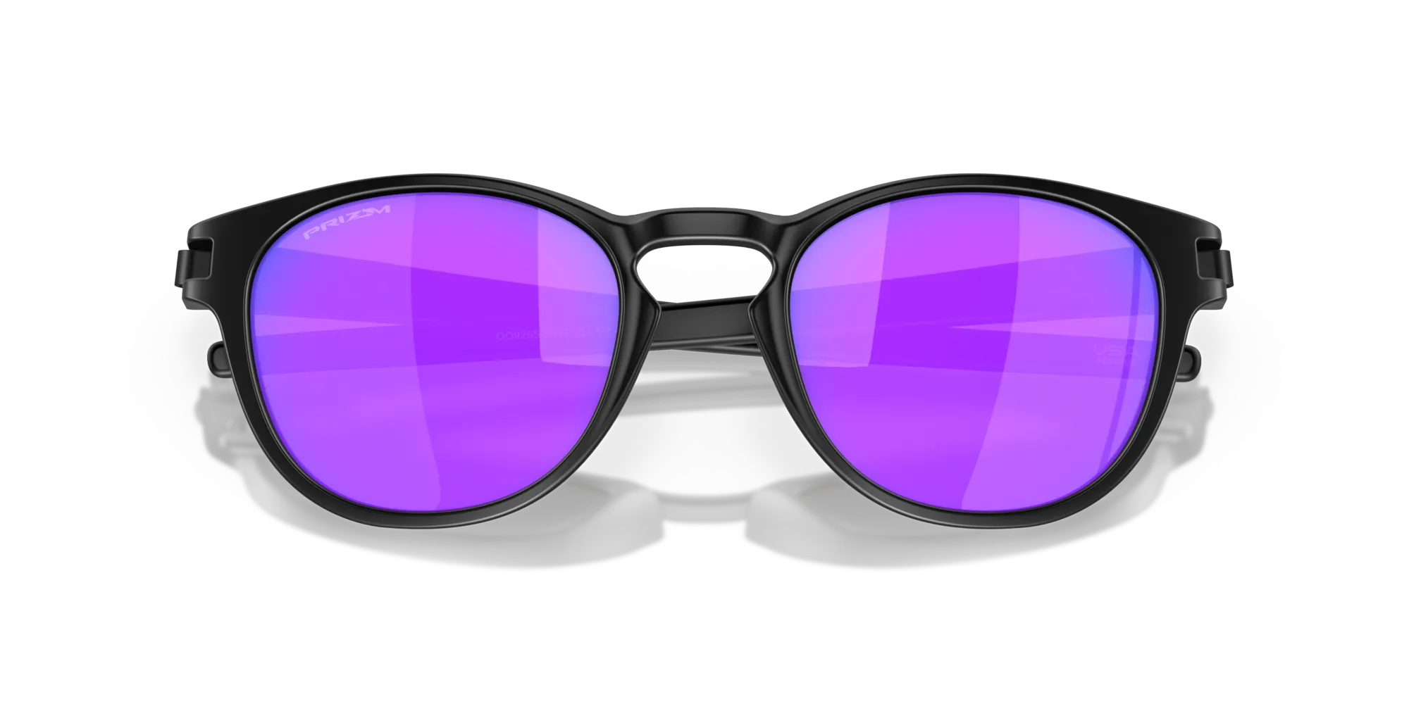 Oakley OO9265 LATCH 926555 Occhiali da sole O_Matter Nero Viola Rotonda Normale Prizm - immagine 2
