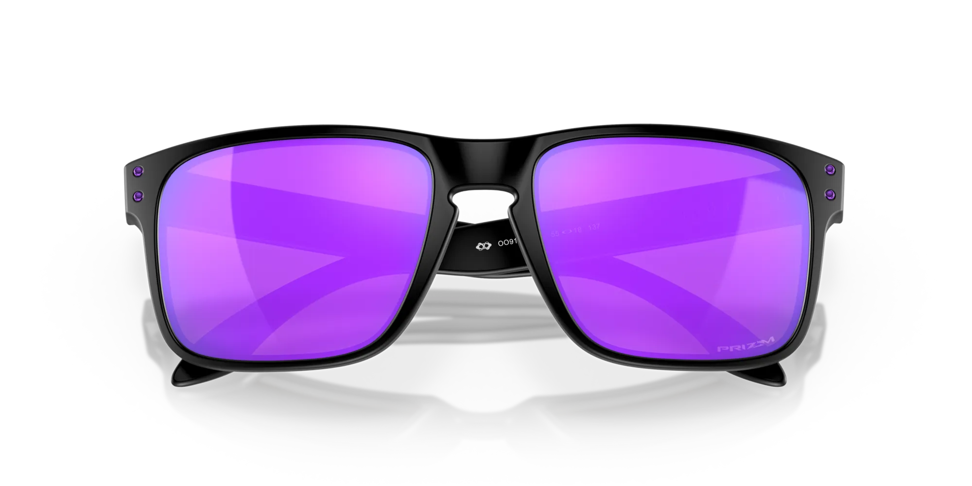 Oakley OO9102 HOLBROOK 9102K6 Occhiali da sole O_Matter Nero Viola Squadrata Normale Prizm - immagine 2