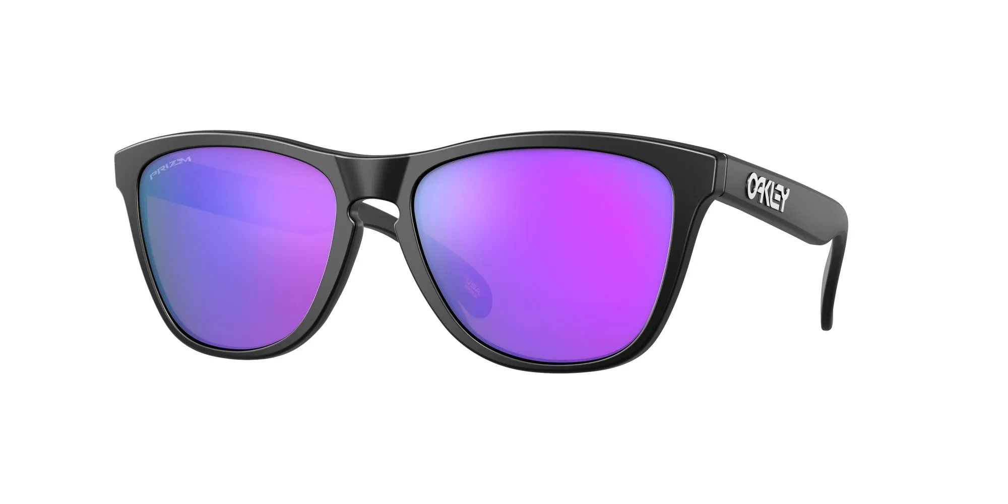 Oakley OO9013 FROGSKINS 9013H6 Occhiali da sole O_Matter Nero Viola Squadrata Normale Prizm - immagine 1