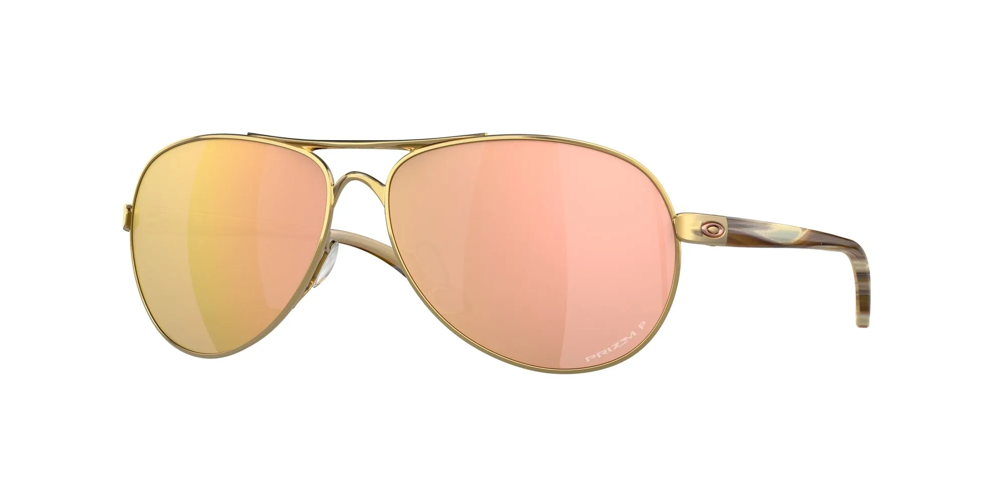 Oakley OO4079 FEEDBACK 407937 Occhiali da sole Metallo Oro Oro Rotonda Polarizzata Prizm - immagine 1