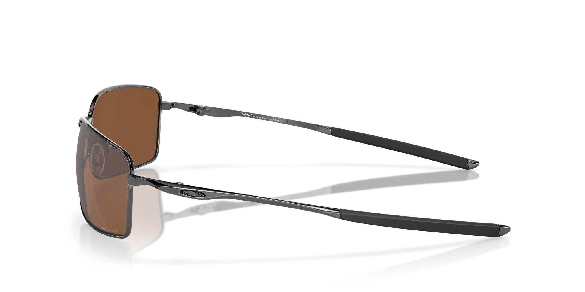 Oakley OO4075 SQUARE WIRE 407514 Occhiali da sole Metallo Marrone Marrone Squadrata Polarizzata Prizm - immagine 4