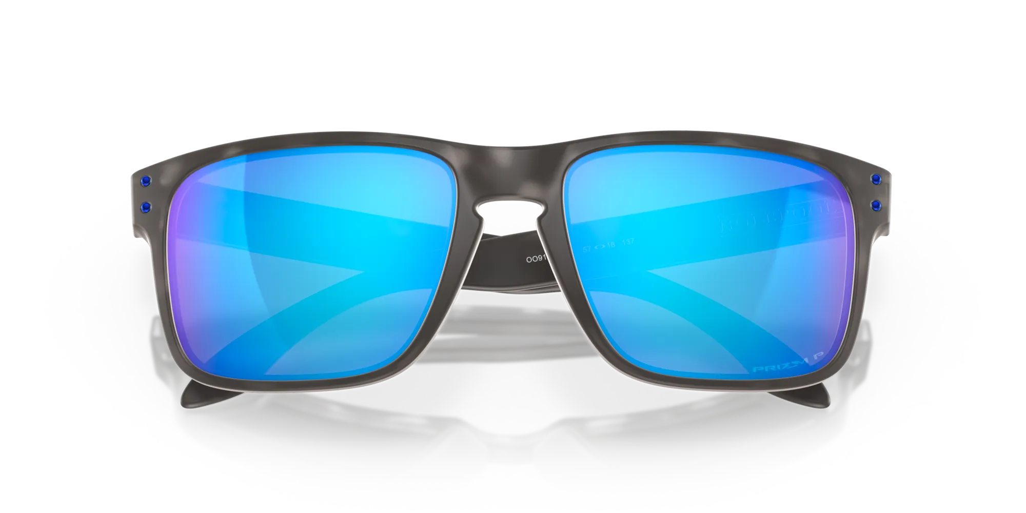 Oakley OO9102 HOLBROOK 9102G7 Occhiali da sole O_Matter Nero Blu Squadrata Polarizzata Prizm - immagine 2