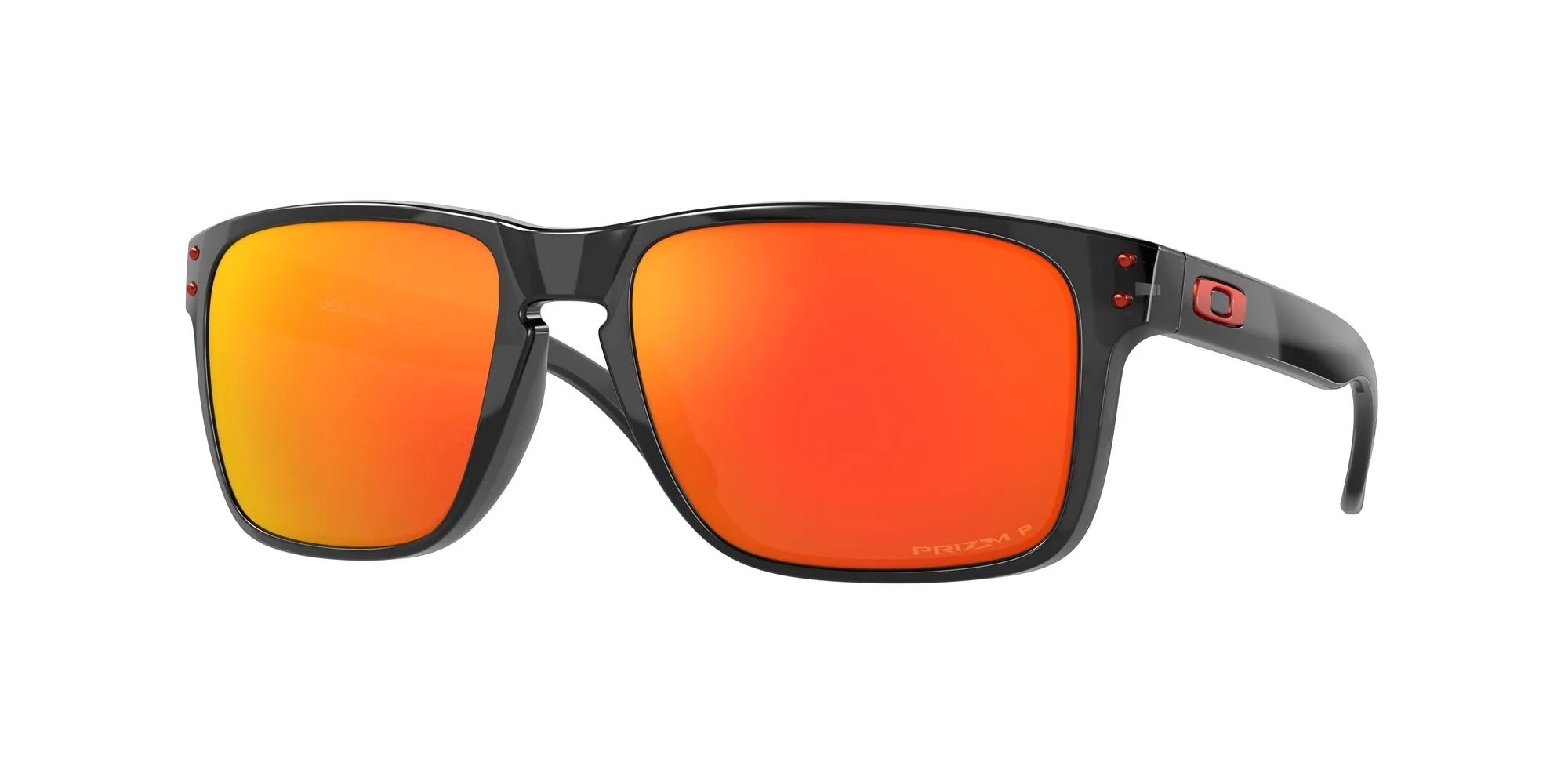 Oakley OO9417 HOLBROOK XL 941708 Occhiali da sole O_Matter Nero Rosso Squadrata Polarizzata Prizm - immagine 1