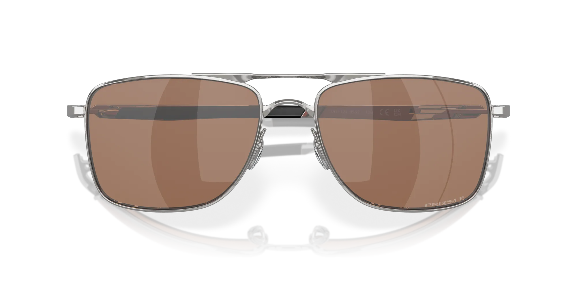 Oakley OO4124 GAUGE 8 412409 Occhiali da sole Metallo Grigio Marrone Squadrata Polarizzata Prizm - immagine 2