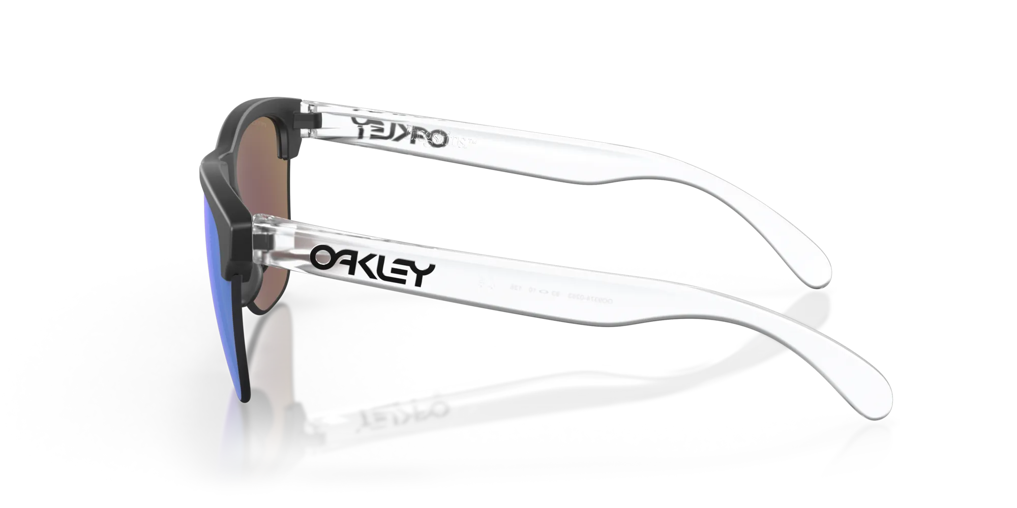 Oakley OO9374 FROGSKINS LITE 937402 Occhiali da sole O_Matter Nero Blu Rotonda Normale Prizm - immagine 4