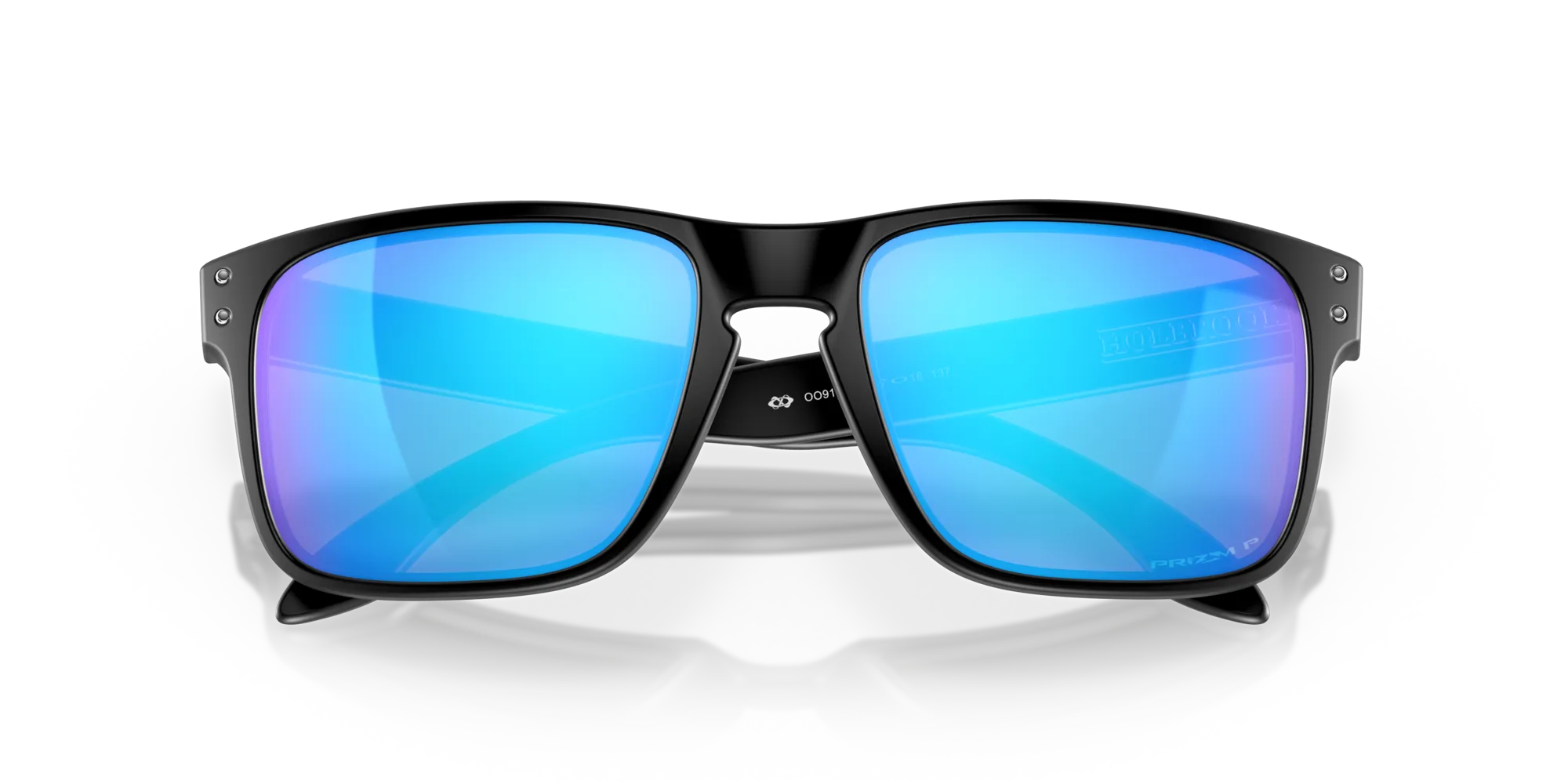 Oakley OO9102 HOLBROOK 9102F0 Occhiali da sole O_Matter Nero Blu Squadrata Polarizzata Prizm - immagine 2