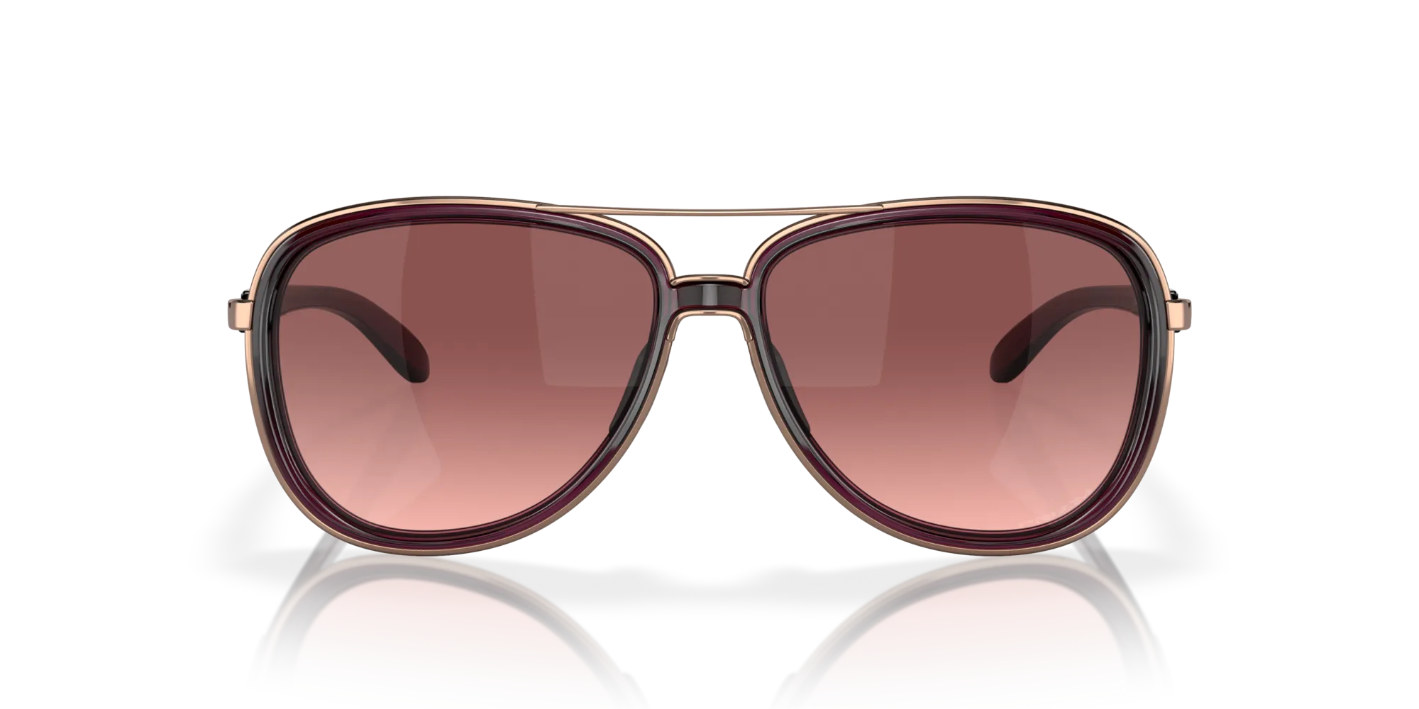 Oakley OO4129 SPLIT TIME 412902 Occhiali da sole Metallo Viola Grigio Rotonda Normale Sfumato - immagine 3