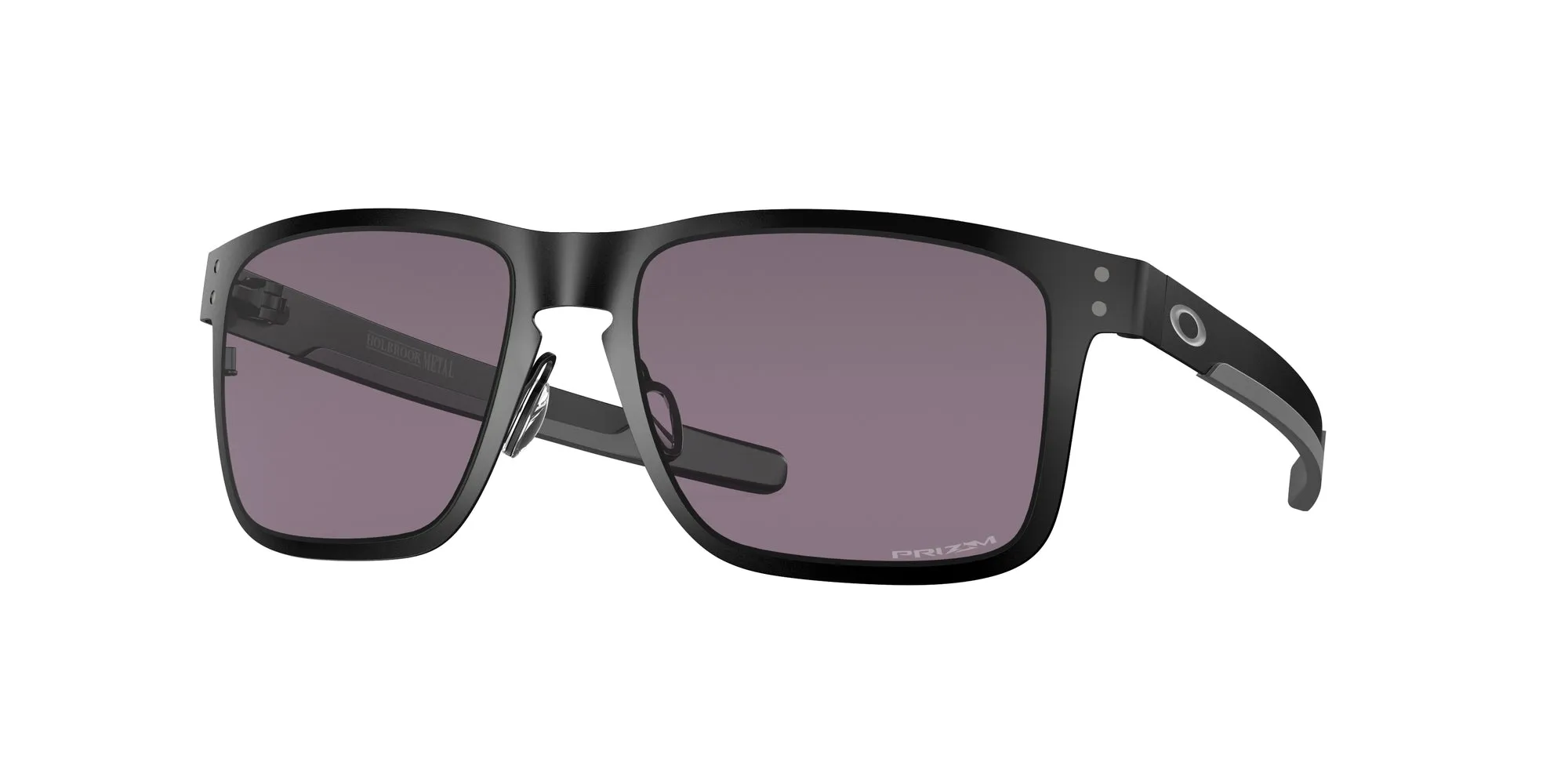Oakley OO4123 HOLBROOK METAL 412311 Occhiali da sole Metallo Nero Grigio Squadrata Normale Prizm - immagine 1