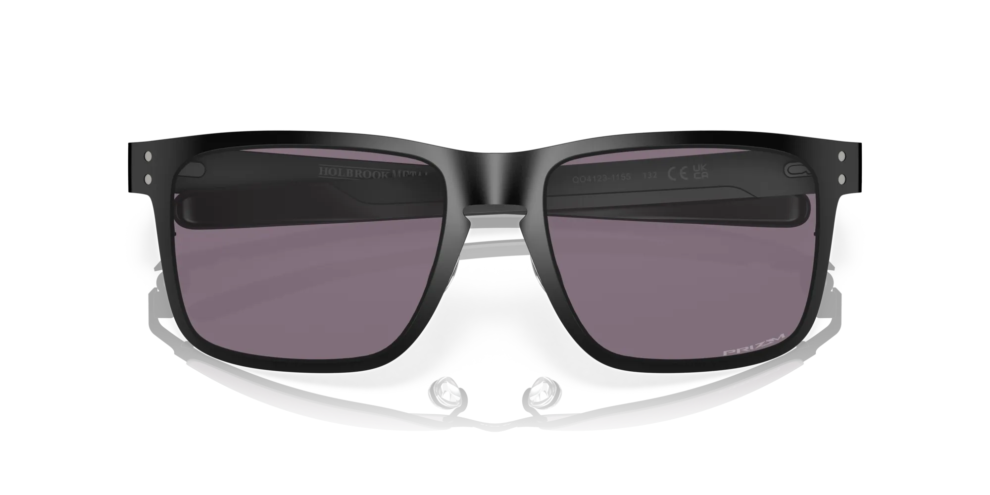 Oakley OO4123 HOLBROOK METAL 412311 Occhiali da sole Metallo Nero Grigio Squadrata Normale Prizm - immagine 2