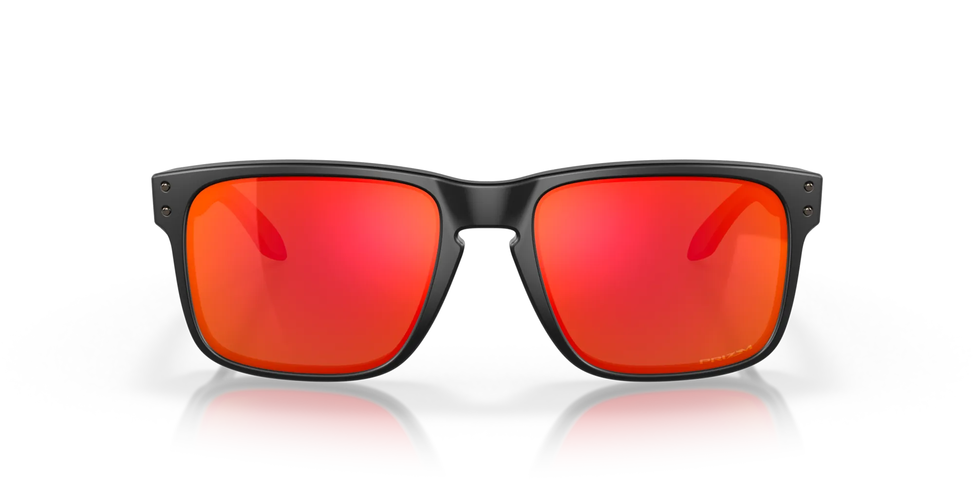 Oakley OO9102 HOLBROOK 9102E2 Occhiali da sole O_Matter Nero Rosso Squadrata Normale Prizm - immagine 3