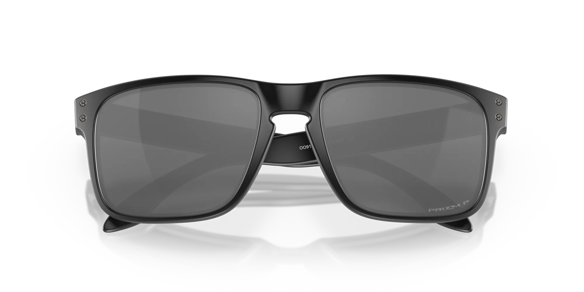 Oakley OO9102 HOLBROOK 9102D6 Occhiali da sole Iniettato Nero Grigio Squadrata Polarizzata Prizm - immagine 2