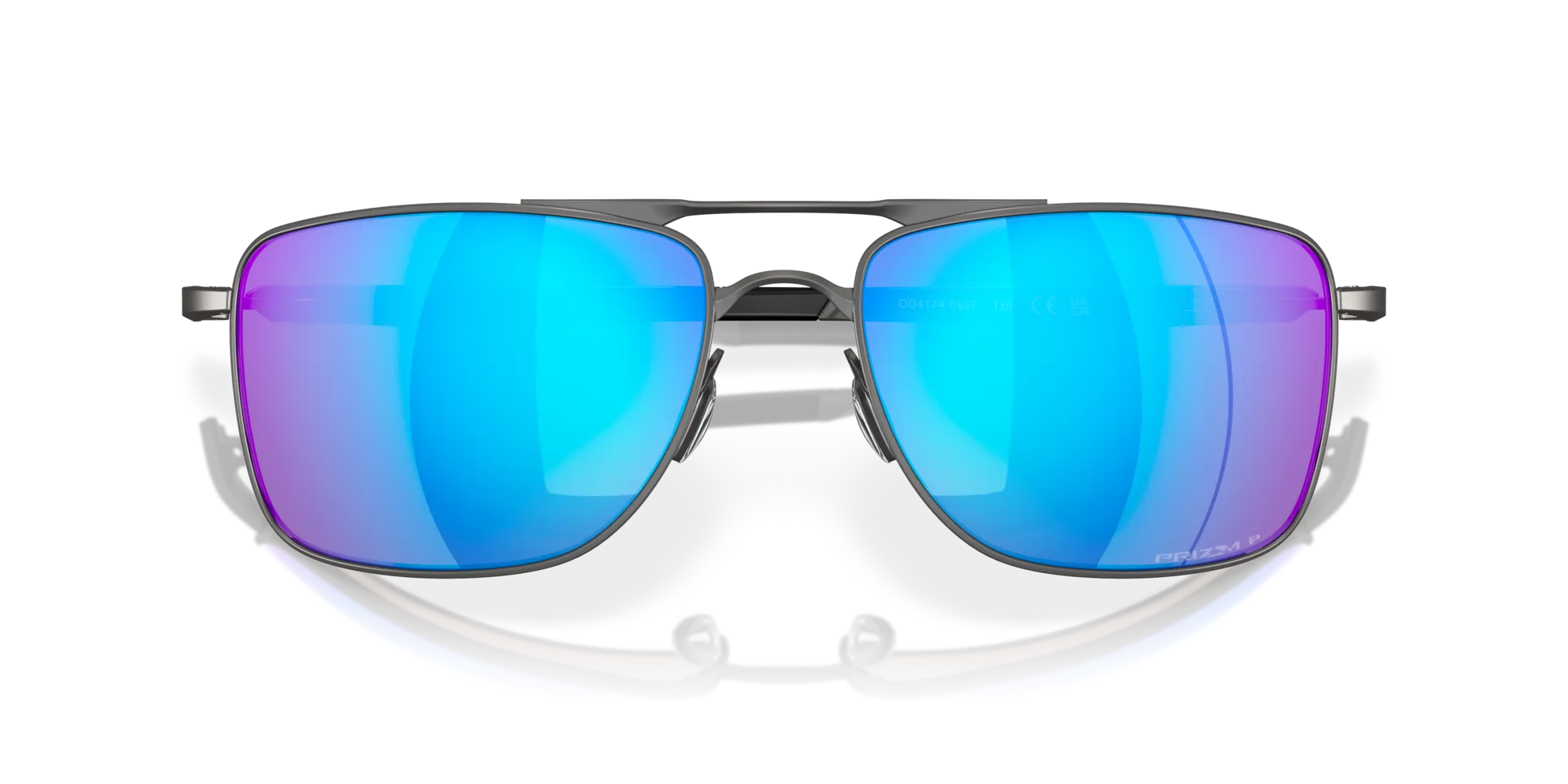 Oakley OO4124 GAUGE 8 412406 Occhiali da sole Metallo Grigio Blu Squadrata Polarizzata Prizm Iridium - immagine 2