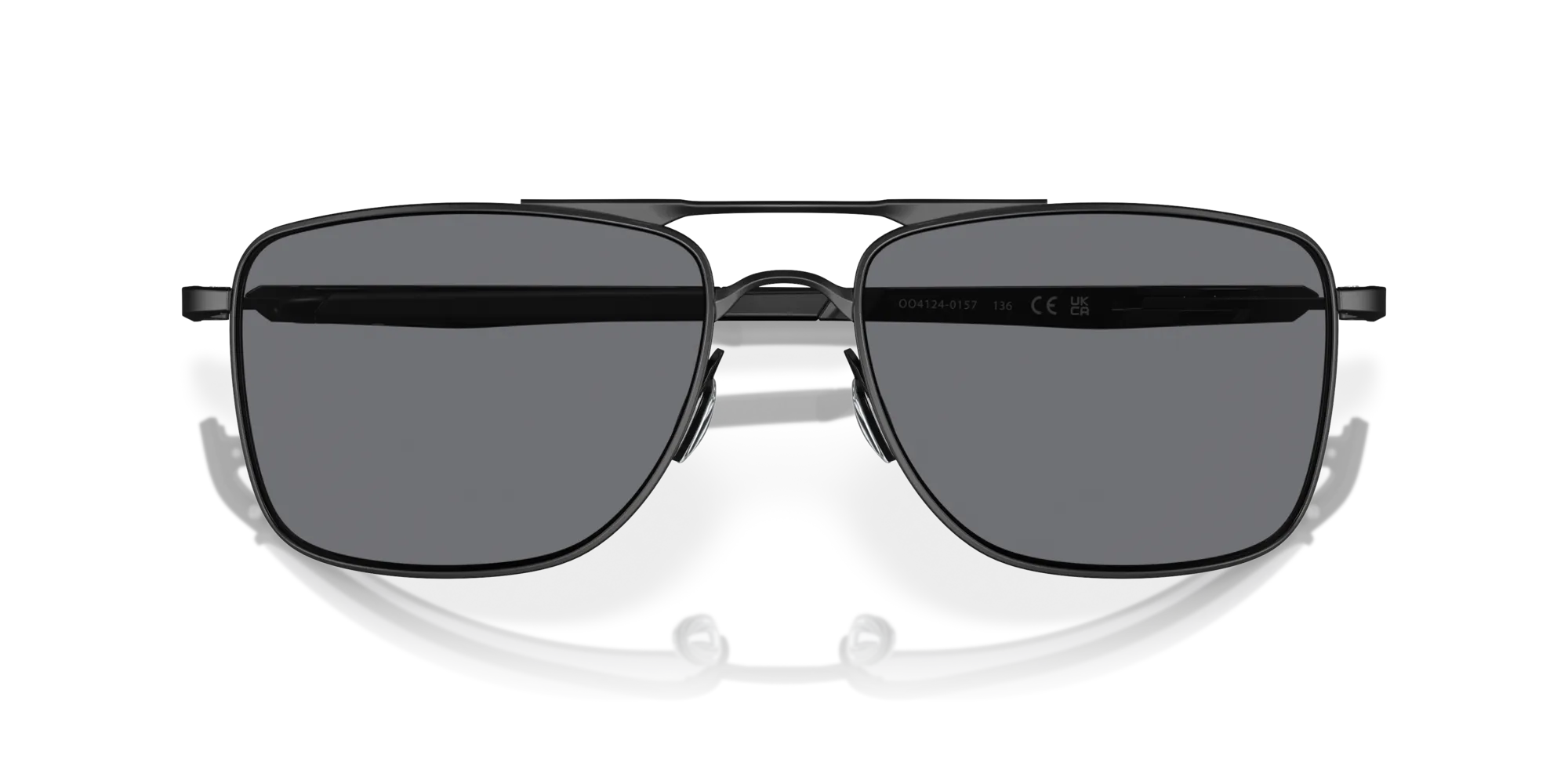 Oakley OO4124 GAUGE 8 412401 Occhiali da sole Metallo Nero Grigio Squadrata Normale Prizm - immagine 2