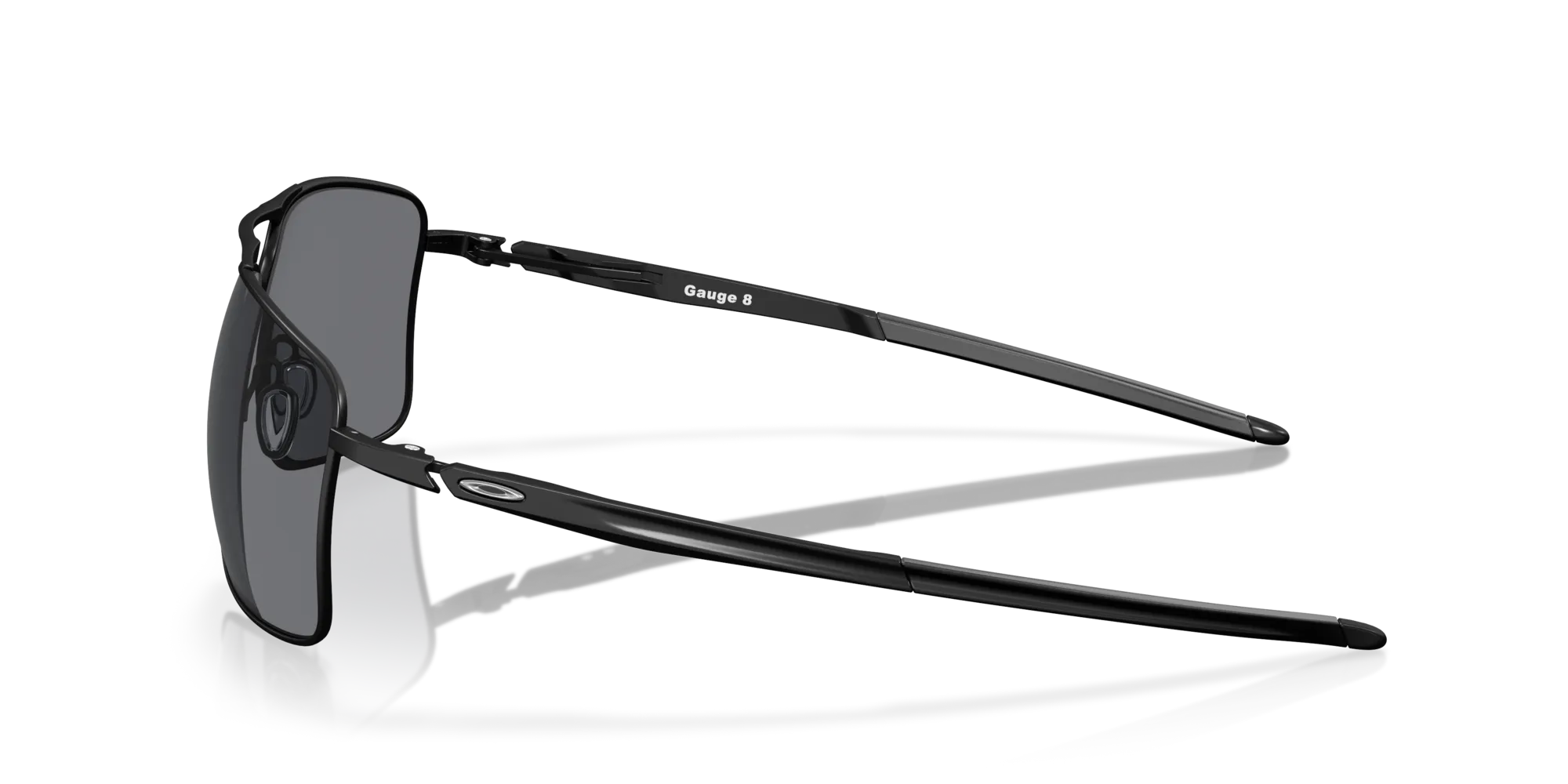 Oakley OO4124 GAUGE 8 412401 Occhiali da sole Metallo Nero Grigio Squadrata Normale Prizm - immagine 4