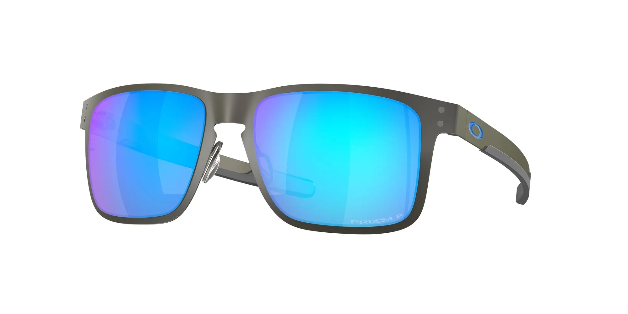 Oakley OO4123 HOLBROOK METAL 412307 Occhiali da sole Metallo Grigio Blu Squadrata Polarizzata Prizm - immagine 1