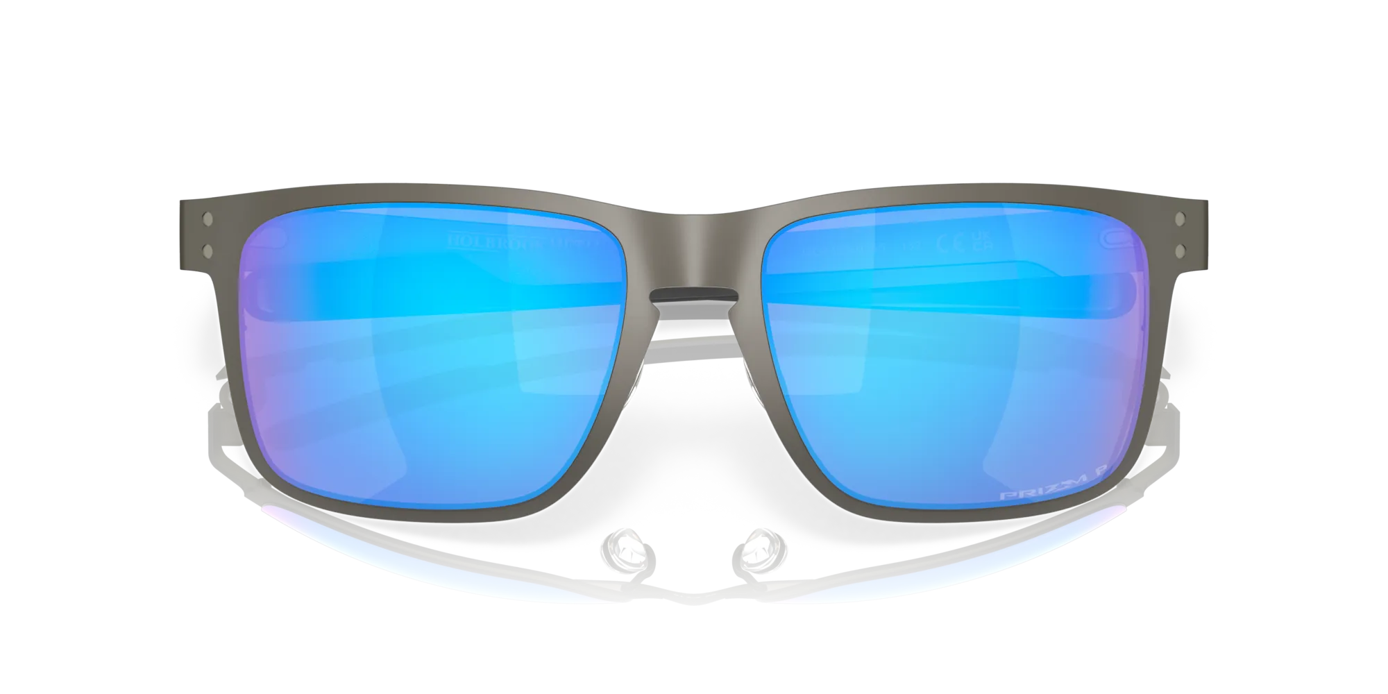 Oakley OO4123 HOLBROOK METAL 412307 Occhiali da sole Metallo Grigio Blu Squadrata Polarizzata Prizm - immagine 2