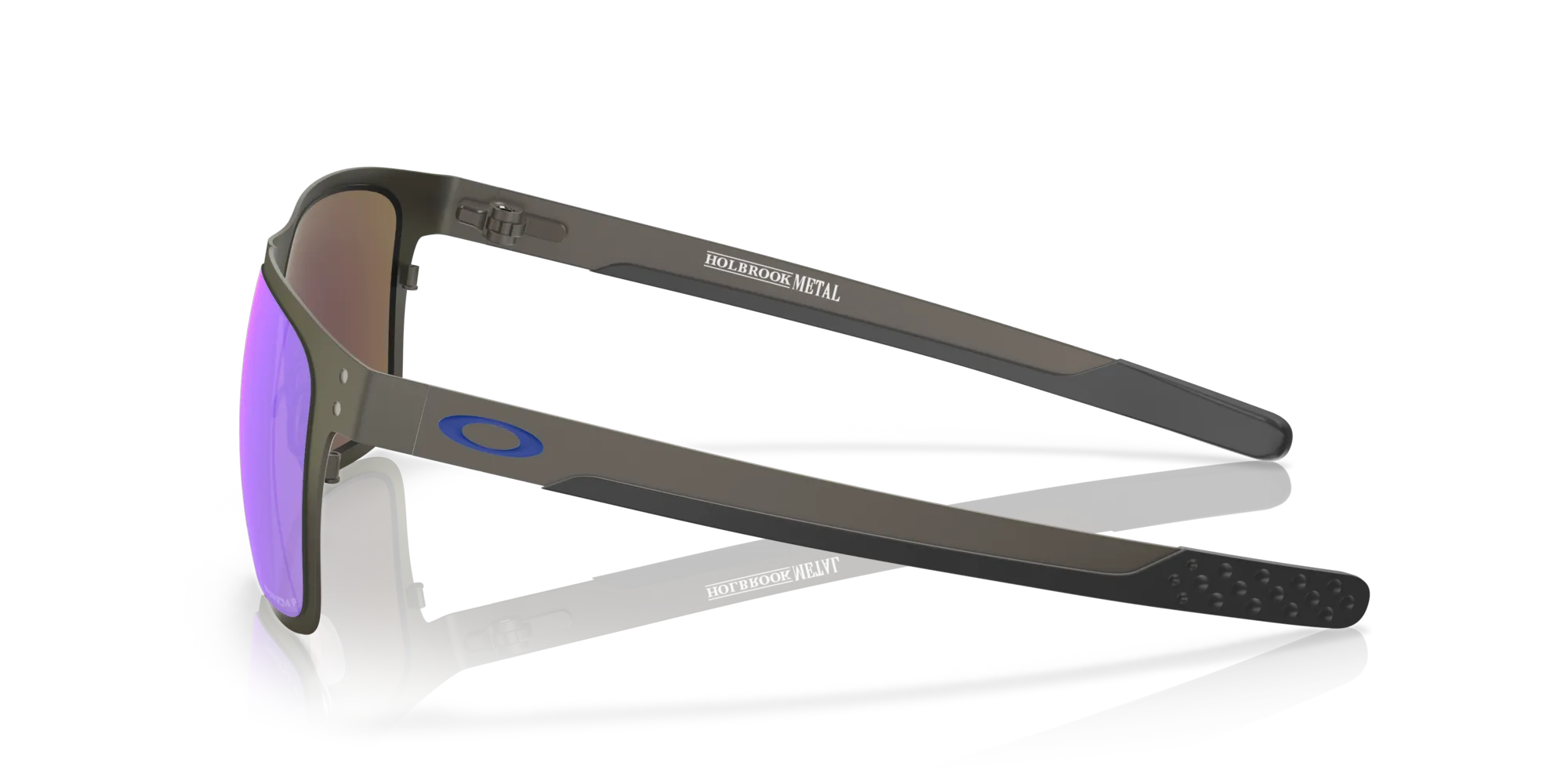 Oakley OO4123 HOLBROOK METAL 412307 Occhiali da sole Metallo Grigio Blu Squadrata Polarizzata Prizm - immagine 4