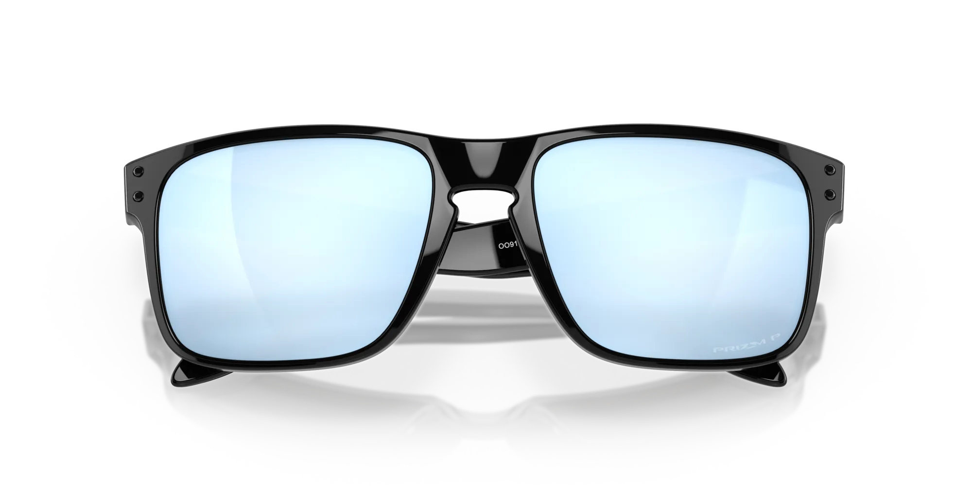 Oakley OO9102 HOLBROOK 9102C1 Occhiali da sole O_Matter Nero Blu Squadrata Polarizzata Prizm - immagine 2