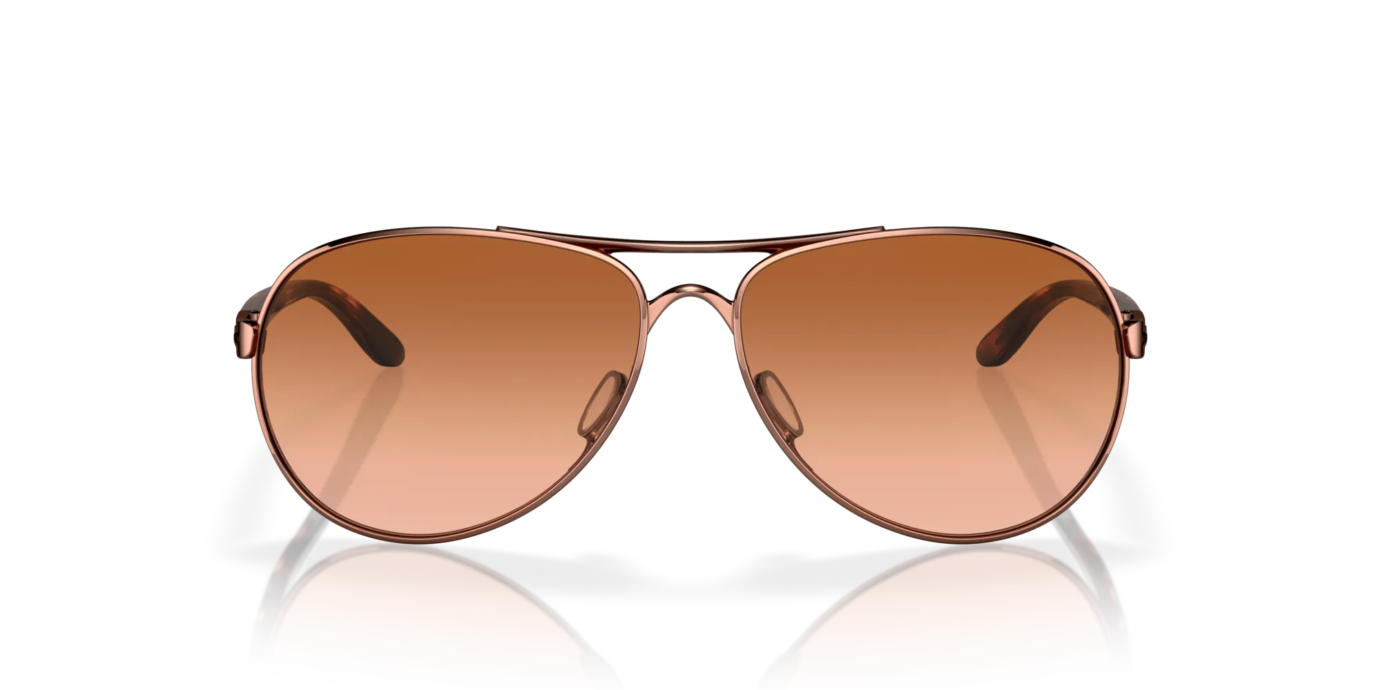 Oakley OO4079 FEEDBACK 407901 Occhiali da sole Metallo Oro Marrone Rotonda Normale Sfumata - immagine 3