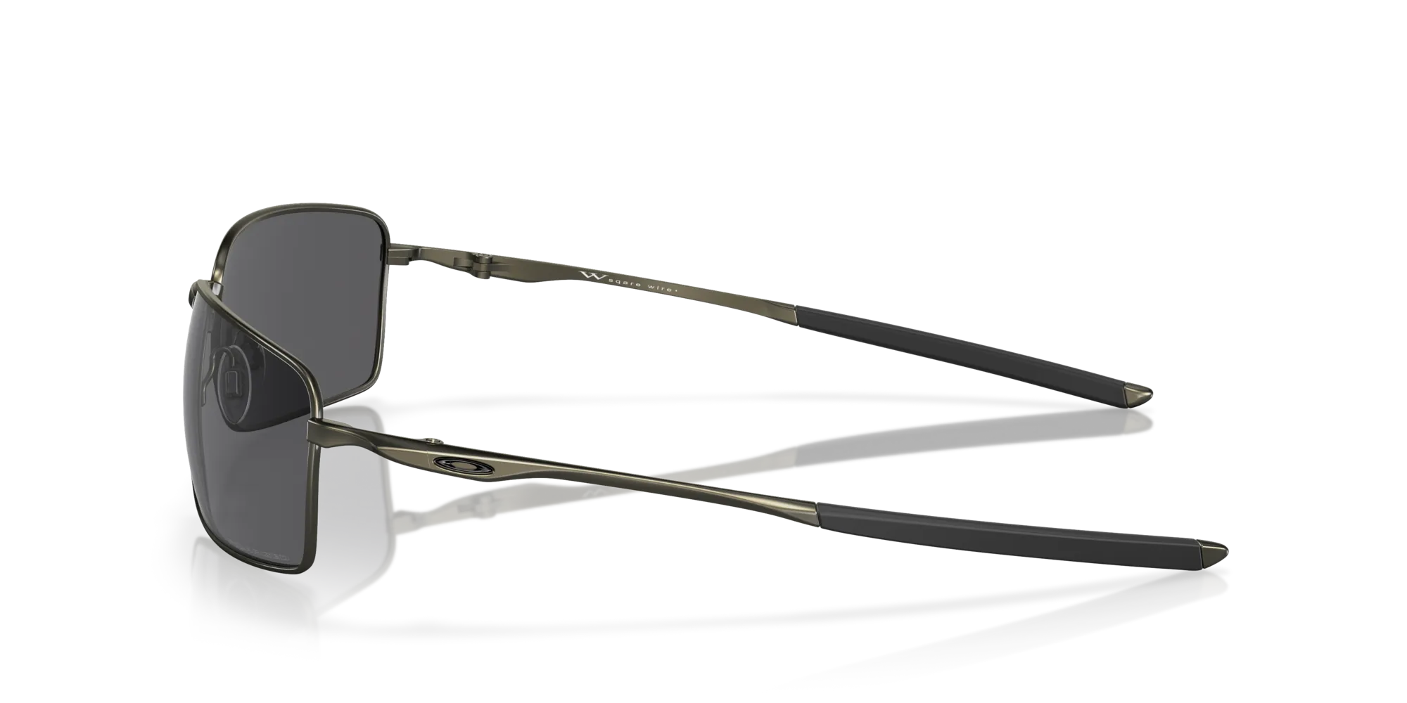Oakley OO4075 SQUARE WIRE 407504 Occhiali da sole Metallo Nero Grigio Squadrata Polarizzata Prizm - immagine 4