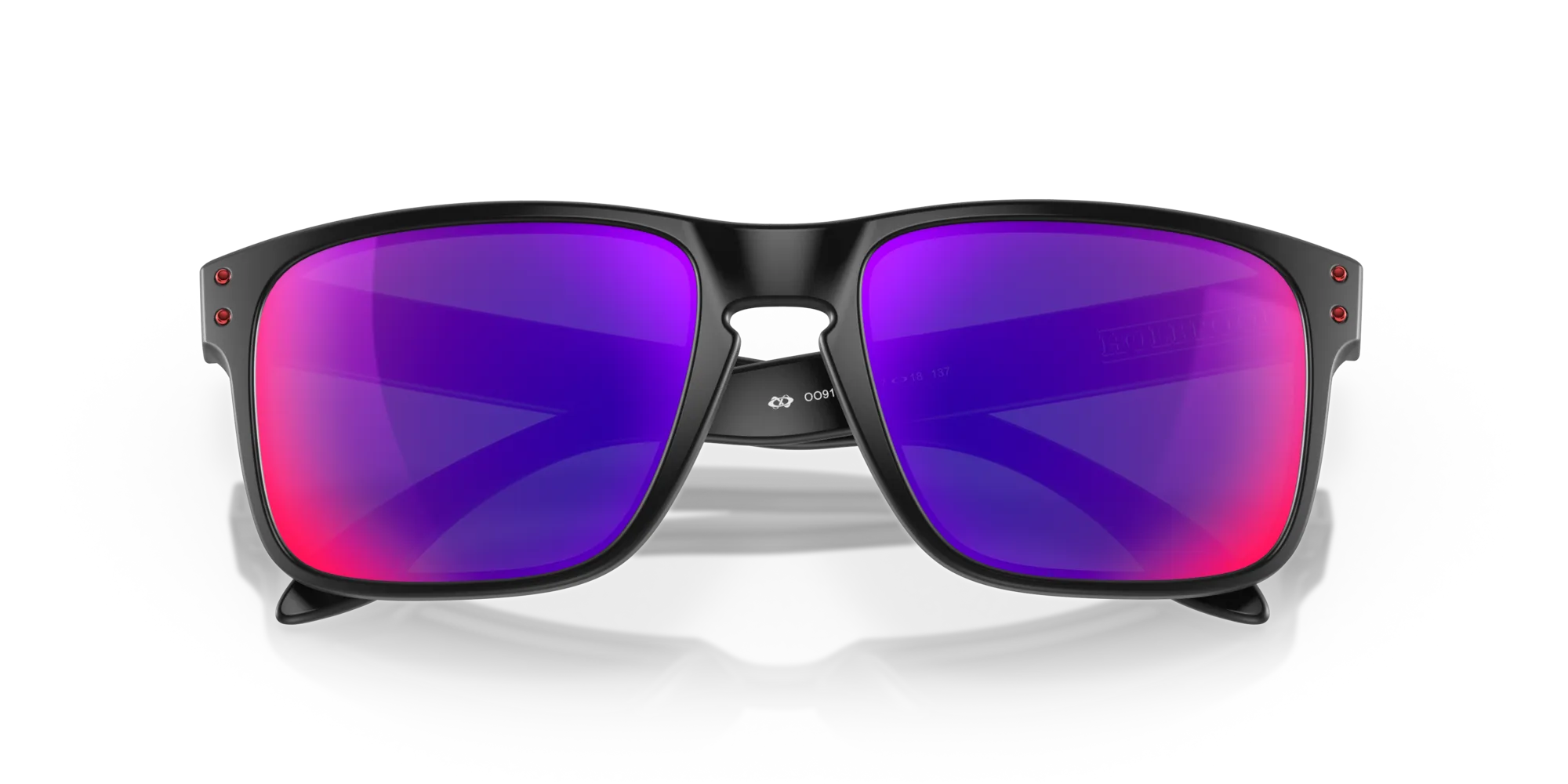 Oakley OO9102 HOLBROOK 910236 Occhiali da sole O_Matter Nero Positive Red Iridium Squadrata Normale Prizm Iridium - immagine 2