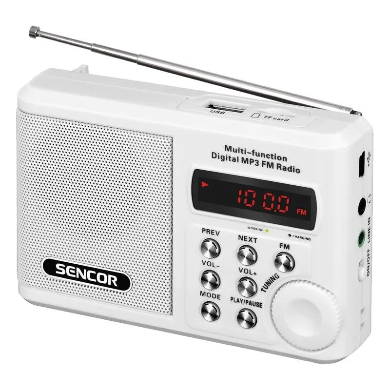Radio Sencor SRD 215 W Analogica FM Bianca - immagine 1