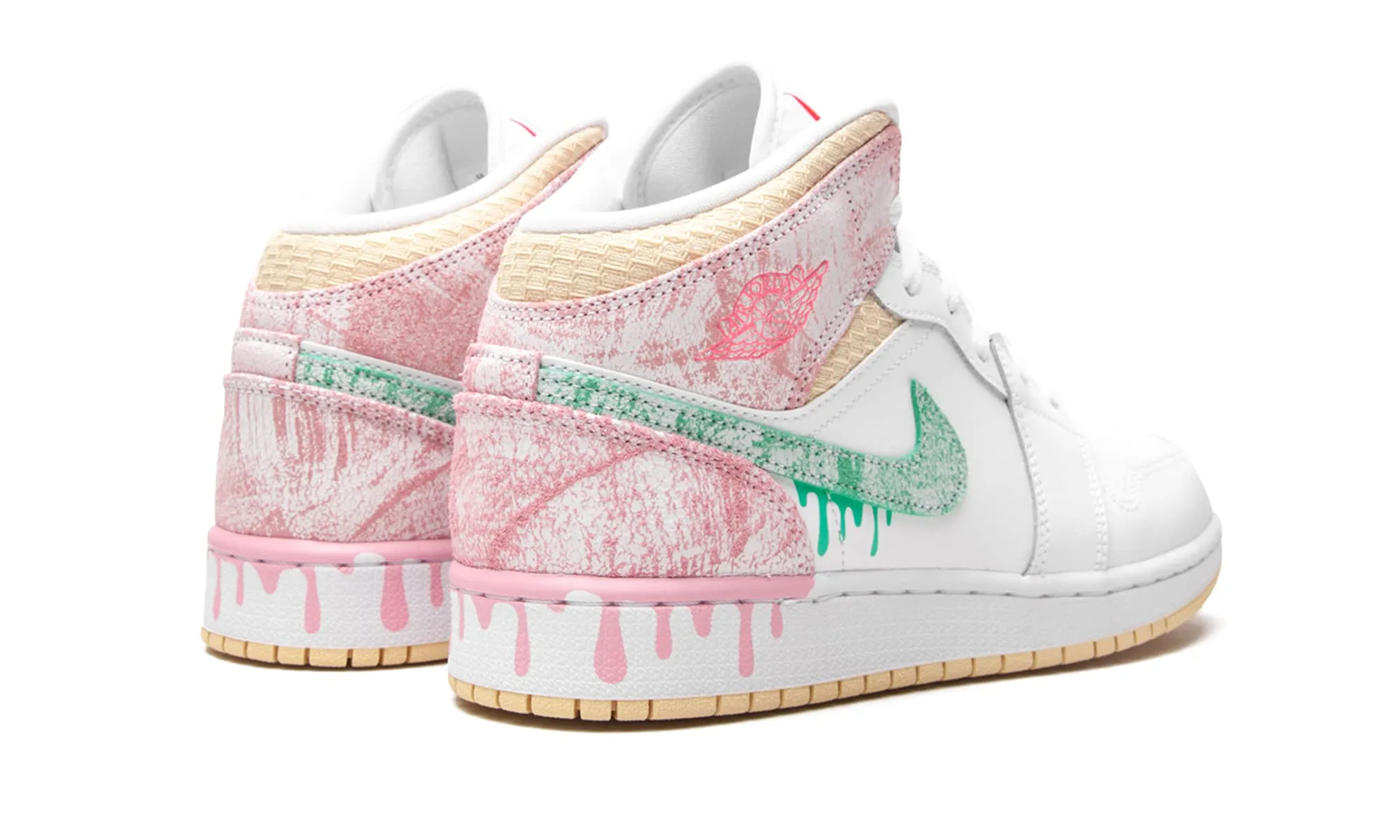 Jordan Preschool 1 Mid SE PS DD1667 100 Ice Cream – Taglie, bianco/verde Glow-artic Punch, 4.5 Big Kid - immagine 3