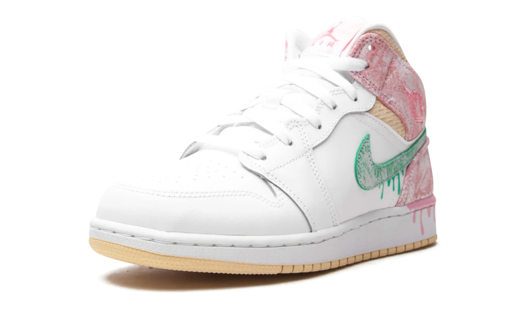 Jordan Preschool 1 Mid SE PS DD1667 100 Ice Cream – Taglie, bianco/verde Glow-artic Punch, 4.5 Big Kid - immagine 4