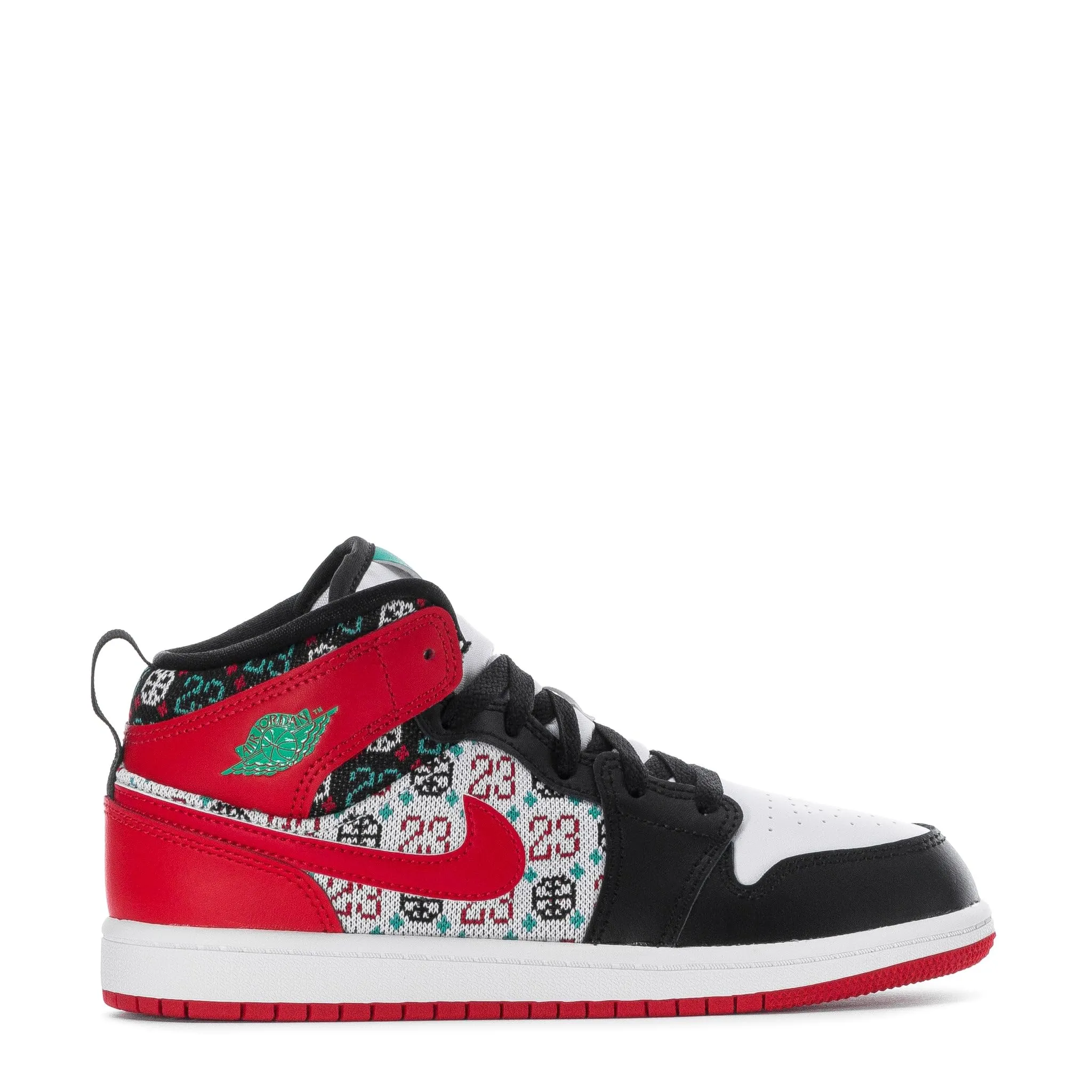 Nike Jordan 640734 Scarpe da basket per bambini Preschool 1 Mid, Bianco Rosso Universitario Nero, 11.5 - immagine 1