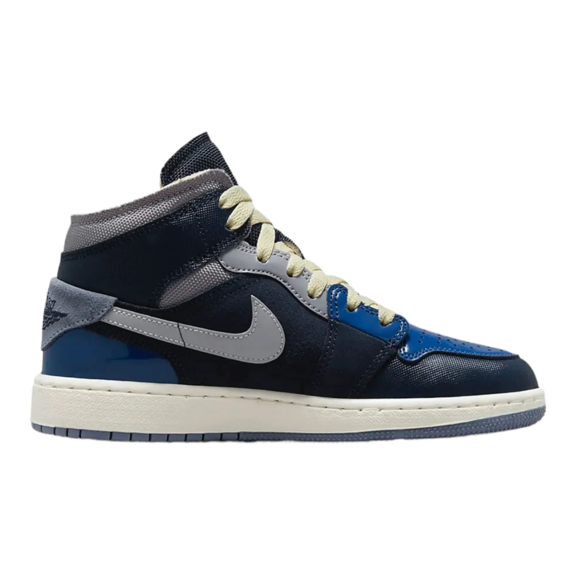 Nike Sneaker Air Jordan 1 Mid da bambino, Ossidiana/Bianco-Francese Blu, 6 Big Kid - immagine 2