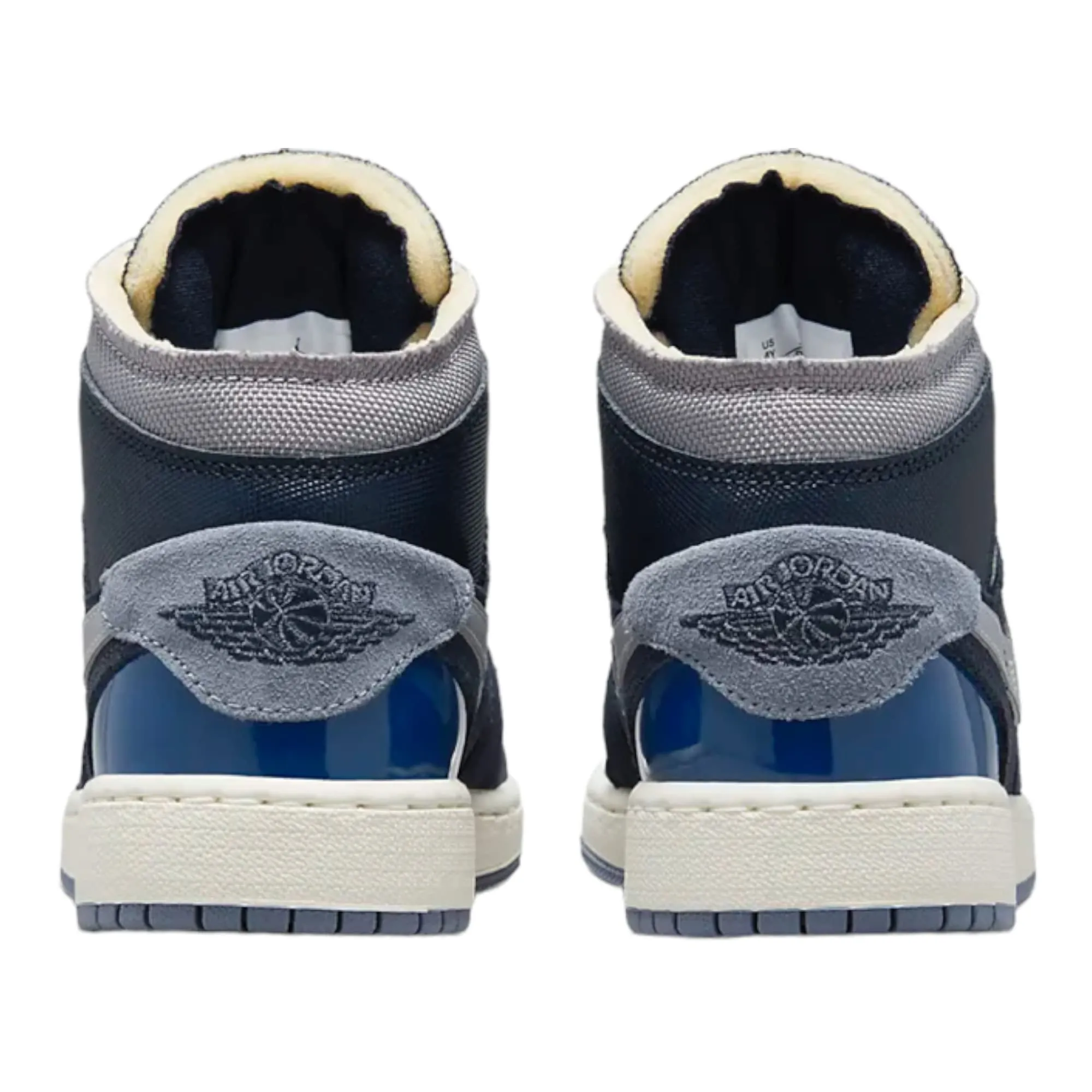Nike Sneaker Air Jordan 1 Mid da bambino, Ossidiana/Bianco-Francese Blu, 6 Big Kid - immagine 5