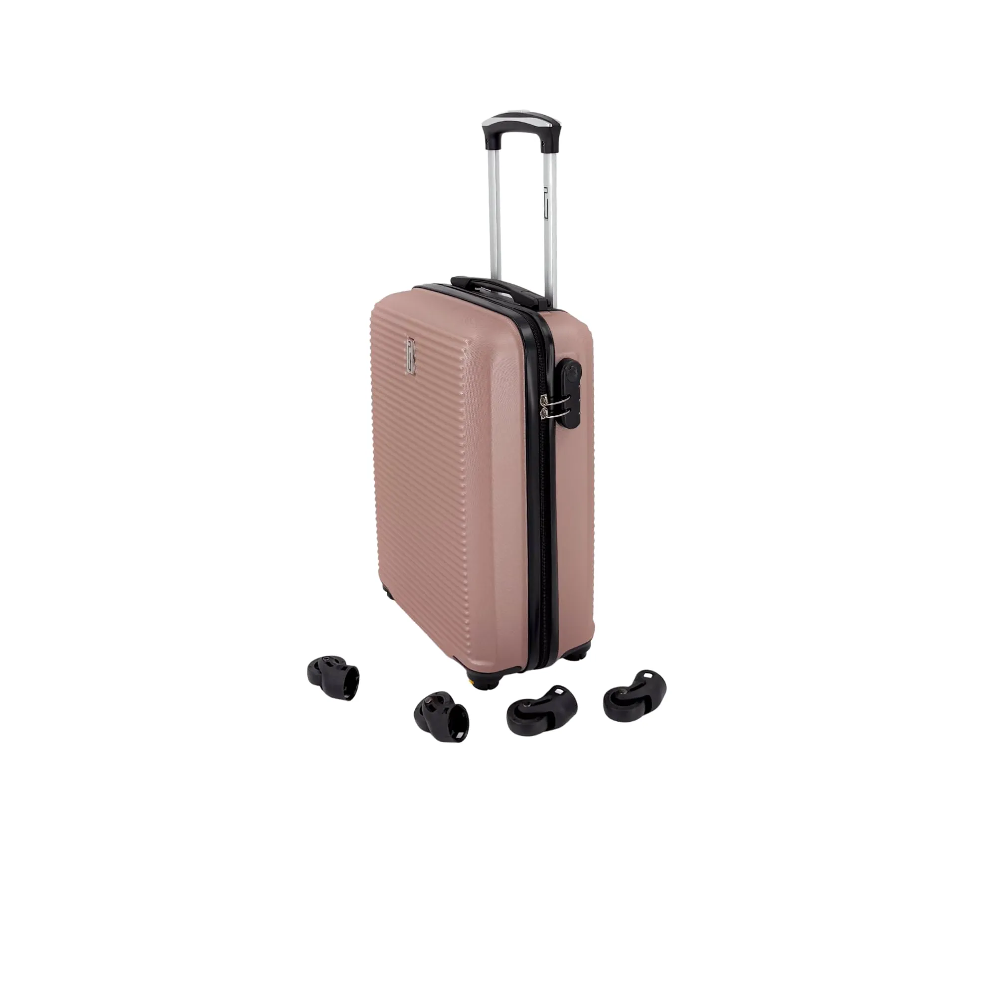 CELIMS - Bagaglio a Mano | Valigia 10 kg | Valigia Piccola | Trolley Piccolo | Approvato EasyJet, Ideale per Bambini e Adulti - Oro Rosa - immagine 9