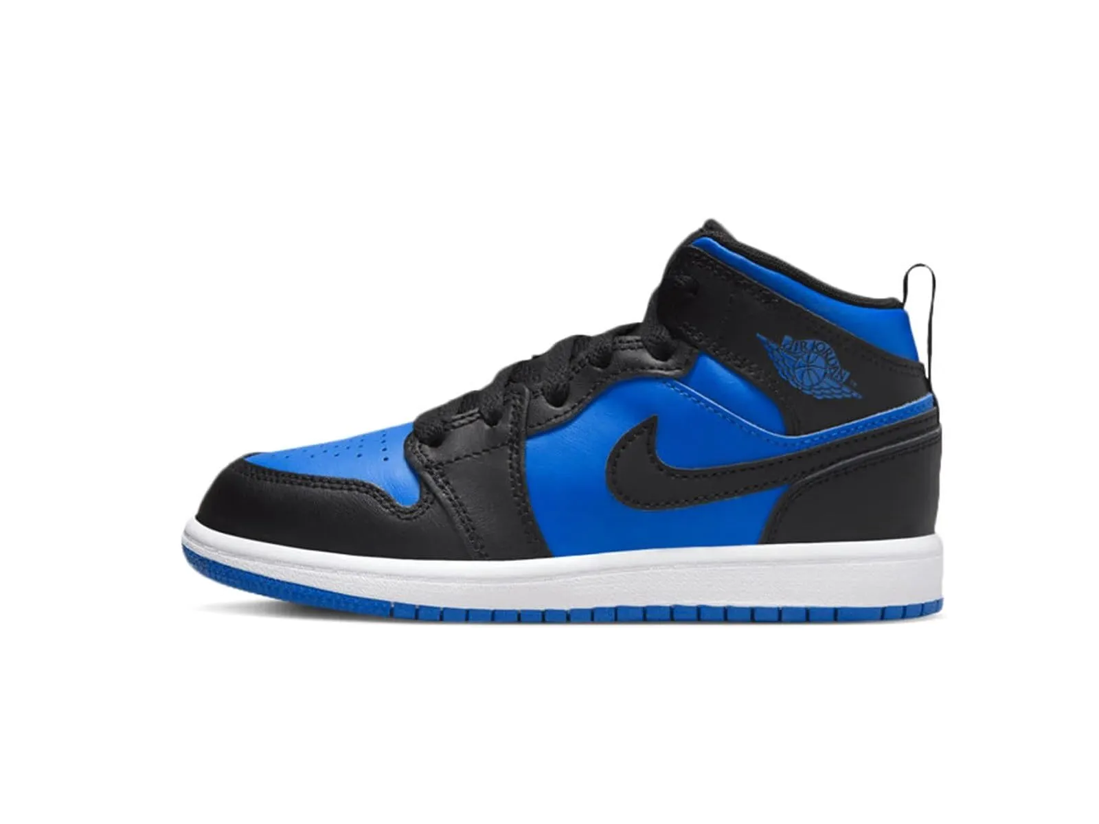 Jordan Little Kid's 1 Mid Black/Royal Blue-Black-White (DQ8424 042), Black/Royal Blue-Black-White, 2 Little Kid - immagine 1