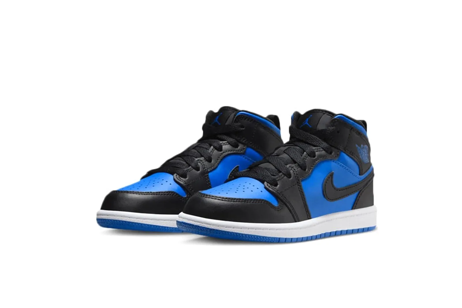 Jordan Little Kid's 1 Mid Black/Royal Blue-Black-White (DQ8424 042), Black/Royal Blue-Black-White, 2 Little Kid - immagine 2