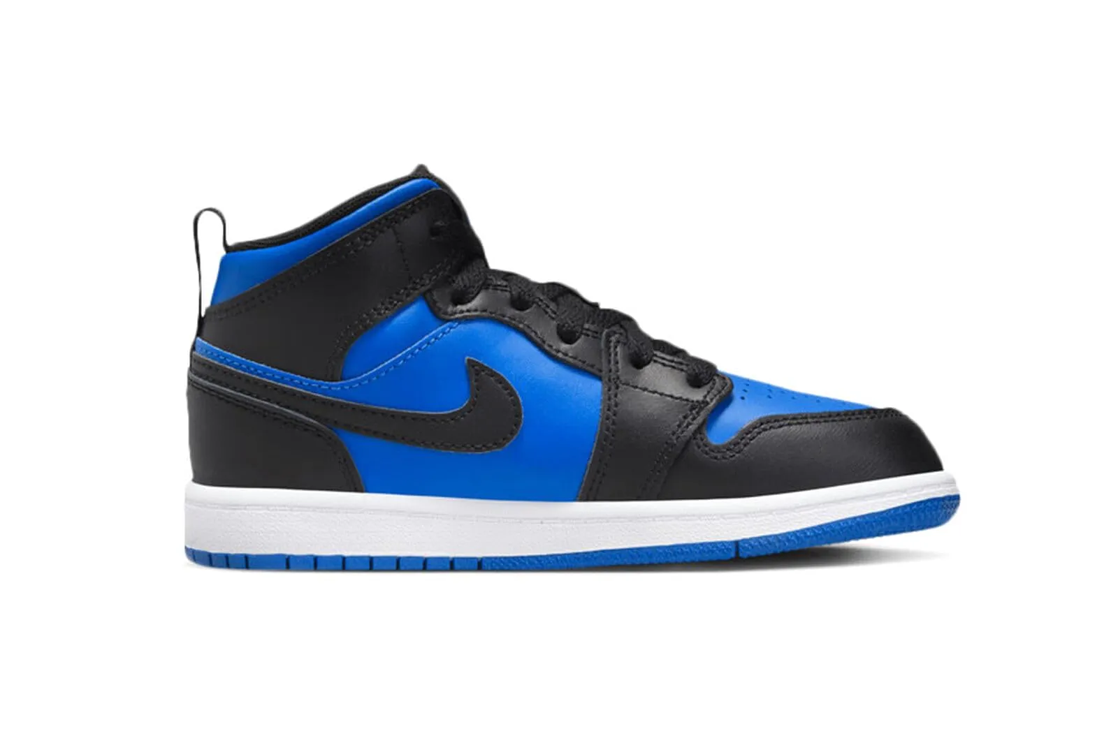 Jordan Little Kid's 1 Mid Black/Royal Blue-Black-White (DQ8424 042), Black/Royal Blue-Black-White, 2 Little Kid - immagine 3