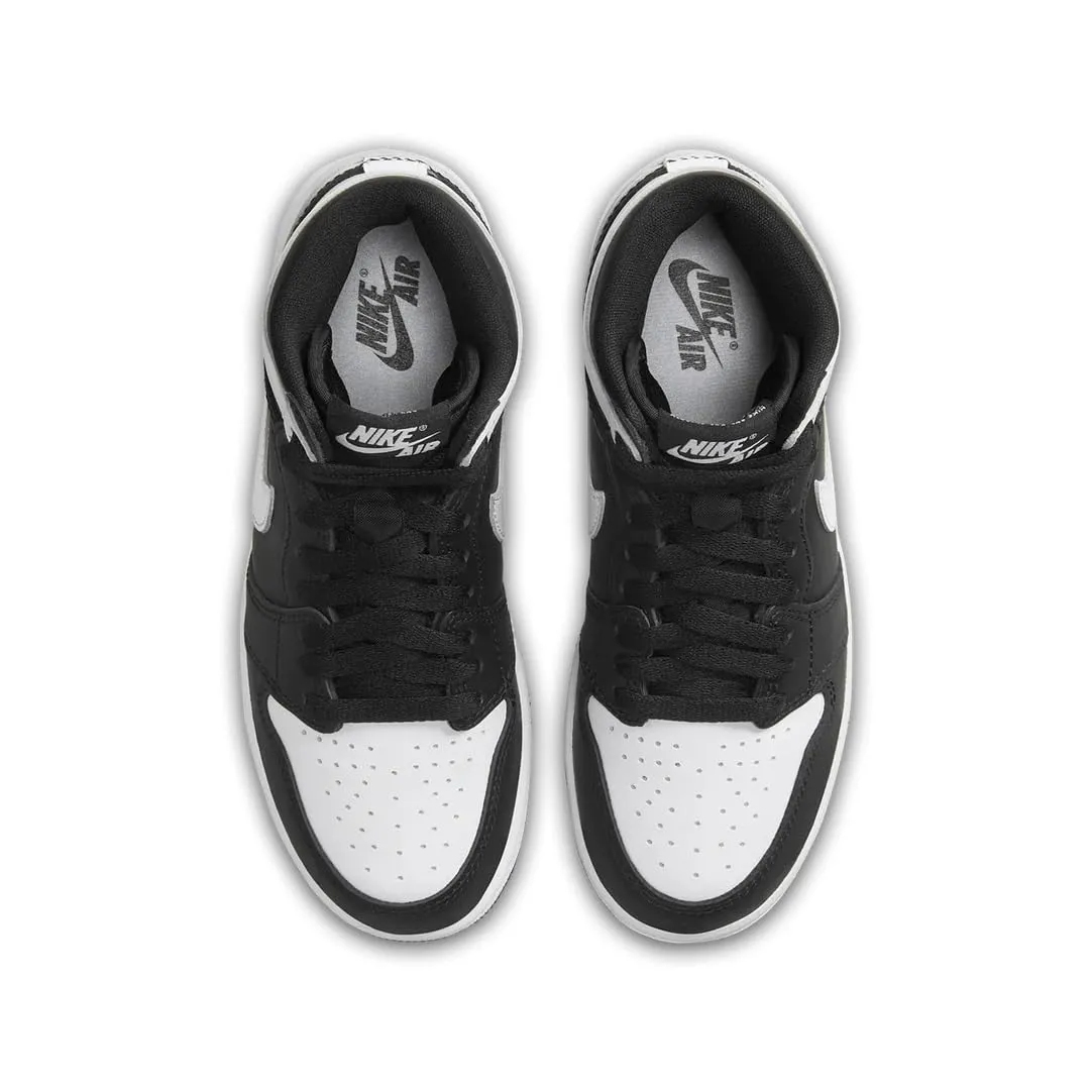 Scarpe Nike Jordan Air 1 Retro High Og Gs, Nero/Bianco-Bianco (FD1437 010), per bambini grandi, 5 Big Kid - immagine 4