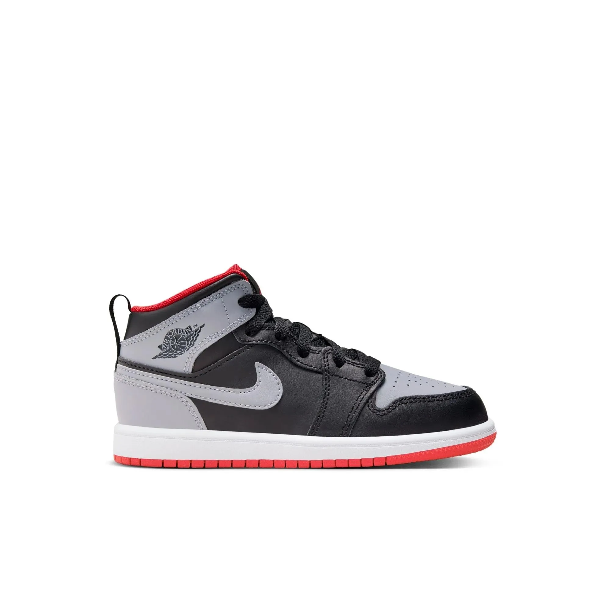 Jordan DQ8424 042 - Scarpa per bambini 1 Mid Black/Royal Blue-Black-White, Nero/Cemento Grigio-Rosso Fuoco, 11 Little Kid - immagine 4
