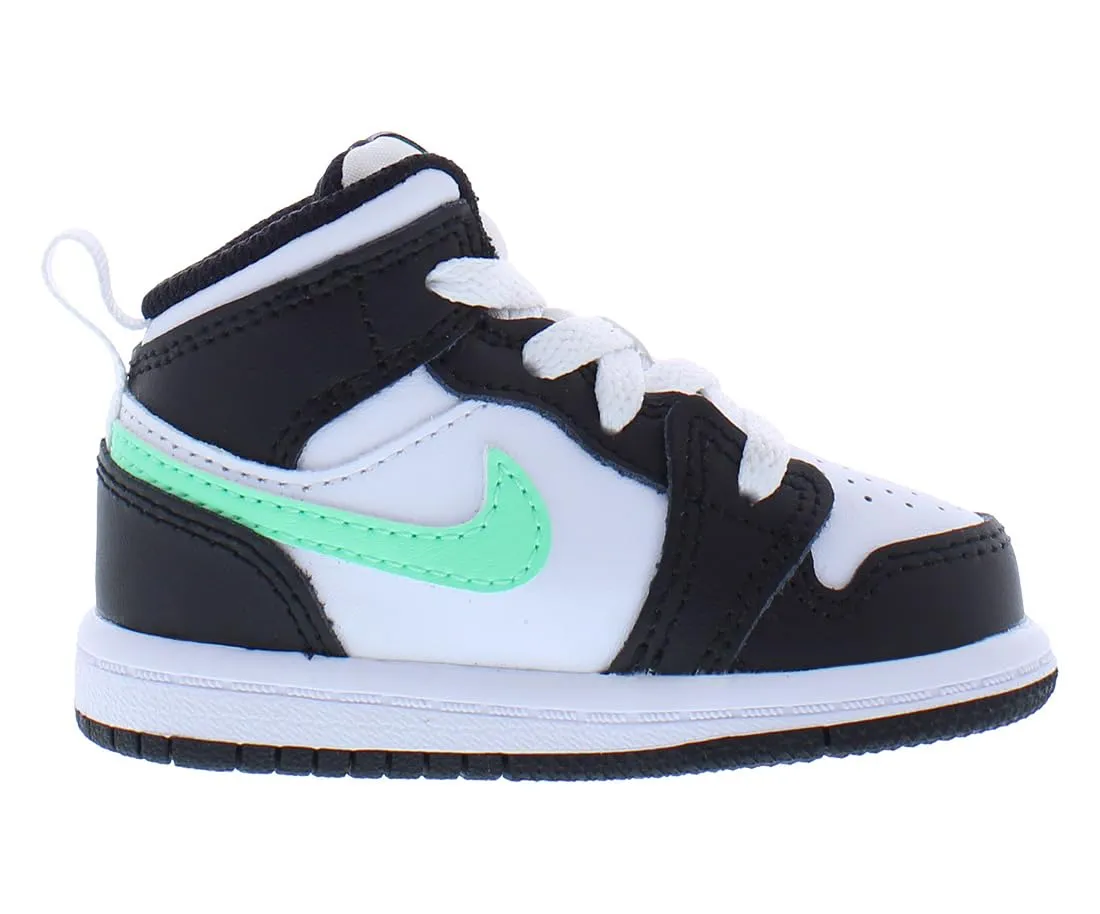 Jordan 1 Mid per bambini Bianco/Verde Glow-Nero (DQ8425 103), 8 US Toddler - immagine 3
