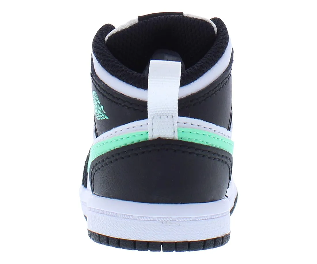 Jordan 1 Mid per bambini Bianco/Verde Glow-Nero (DQ8425 103), 8 US Toddler - immagine 4