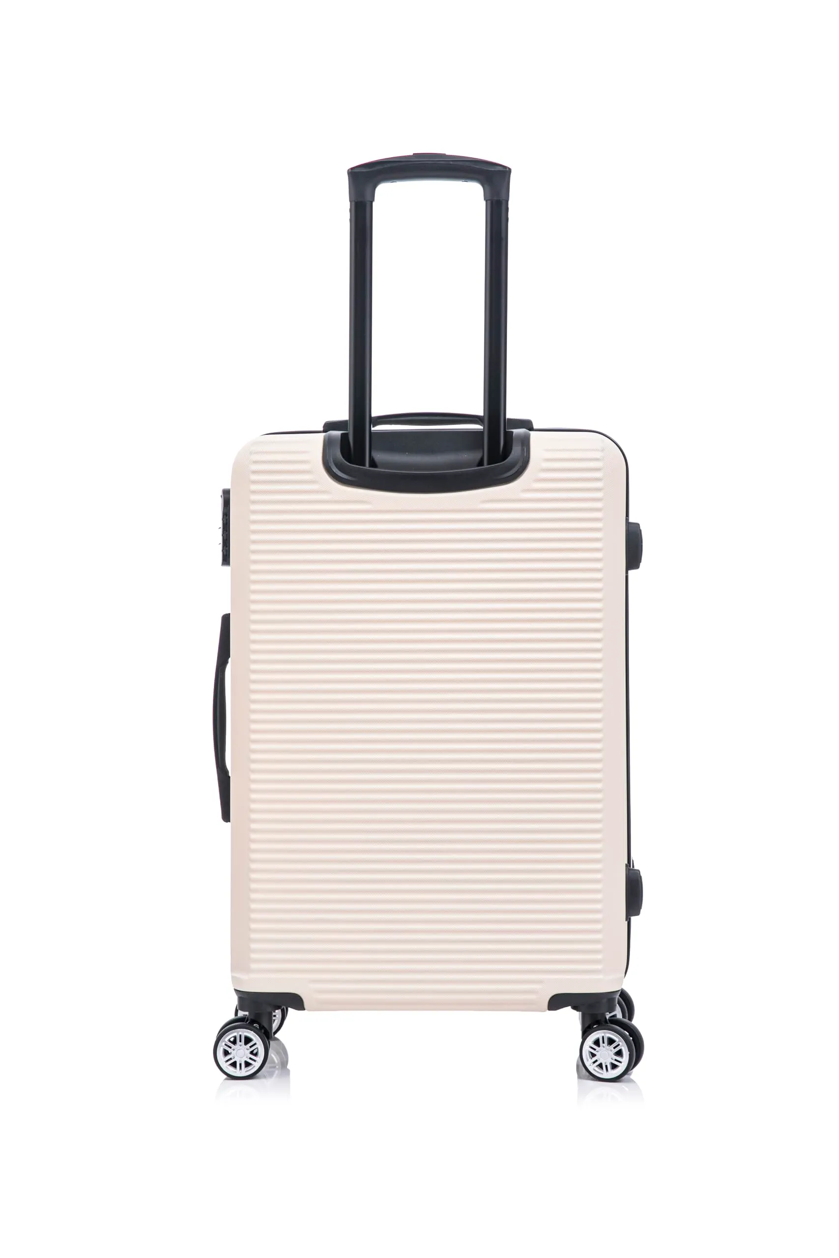 CELIMS - Valigia Grande 23 kg Rigida Leggera | Valigia da Stiva 75cm Donna | Lucchetto Integrato | ABS | Trolley Grande 75cm con 4 Ruote | Beige - immagine 4