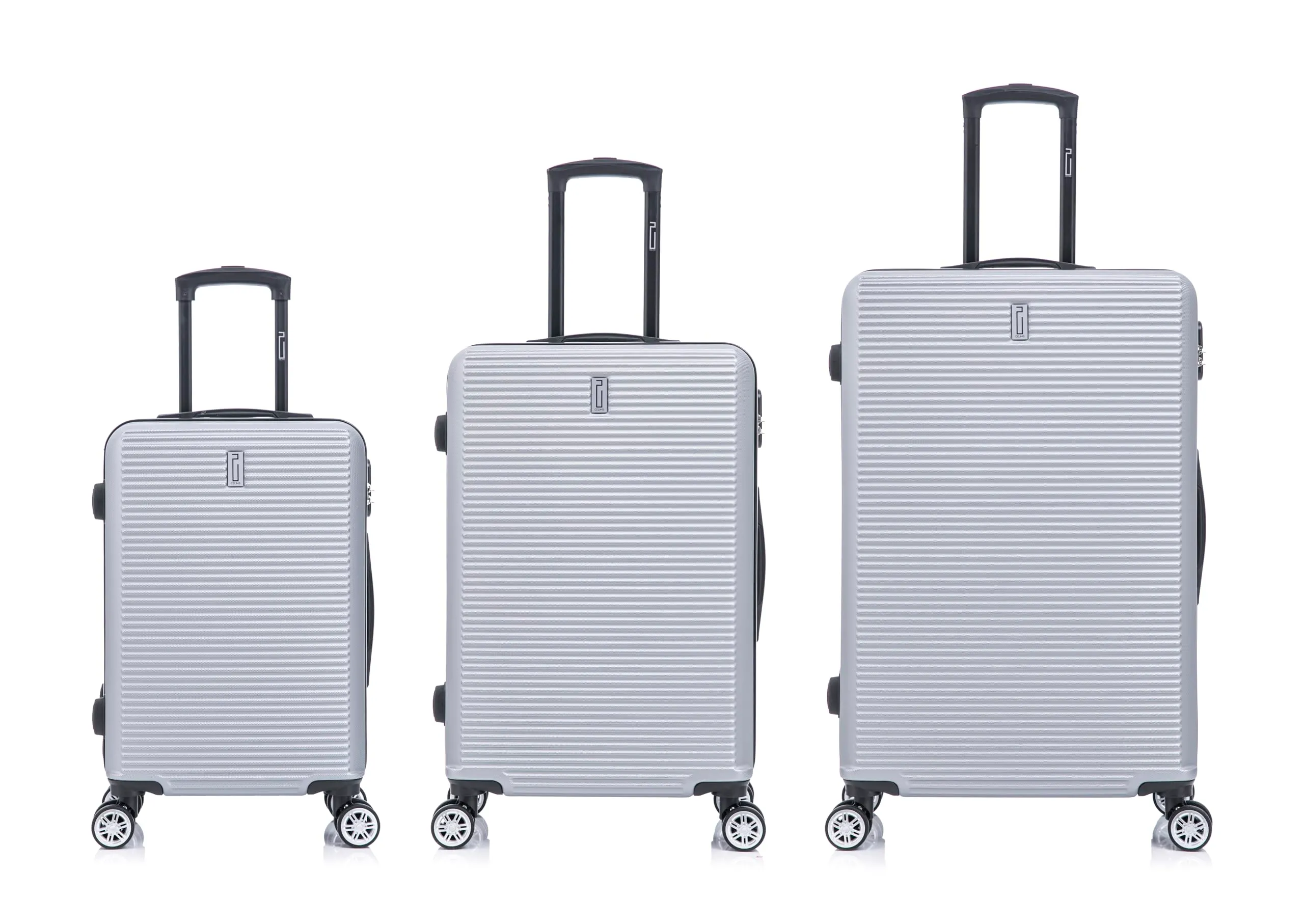CELIMS Set Valigie 5 Pezzi - Valigia Grande 23 kg + Valigia Media + Valigie Bagaglio a Mano | Grigio - immagine 4