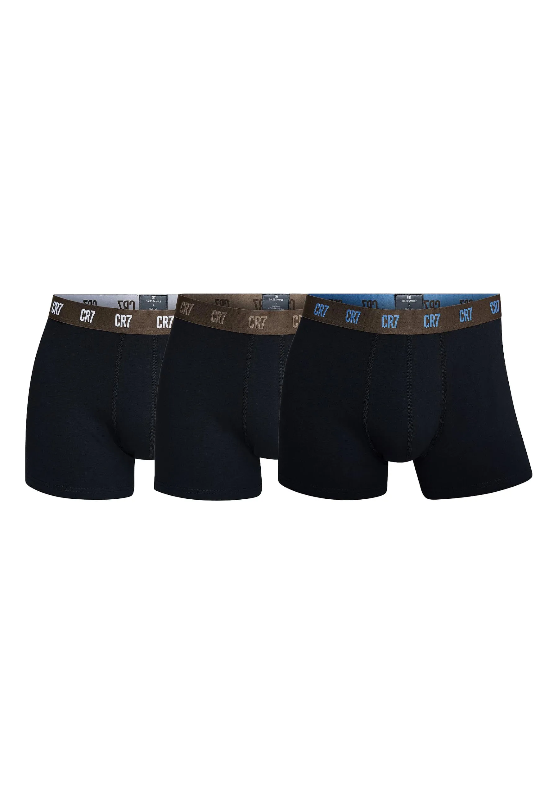CR7 Cristiano Ronaldo Boxer aderente uomo, confezione da 3 boxer, Nero , XL - immagine 7