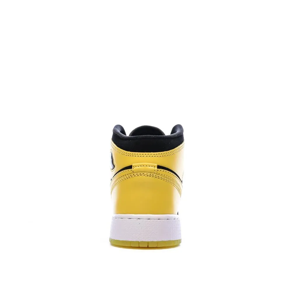 NIKE Scarpe Air Jordan 1 Mid Se (GS) Taglia 37.5 Codice HJ5940-071 Nero - immagine 3