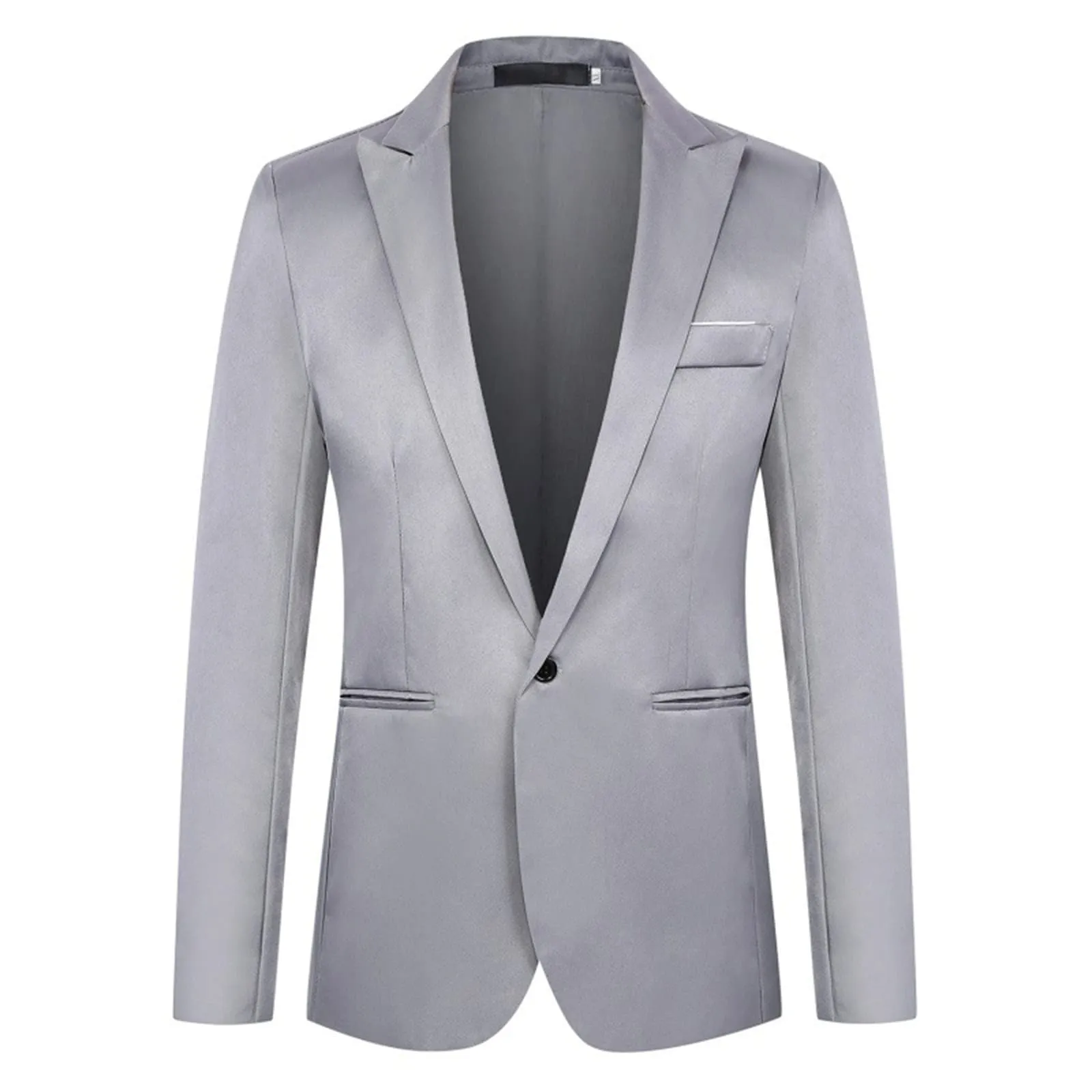 Blazer Uomo Elegante, Regular Giacca con Bottone Elegante Blazer Affare Giacche da Abito Casual Blazers con Risvolto Classico Formale Giacchetto Primaverile Blazer Business Sakko Giacche Smart Blazer - immagine 3