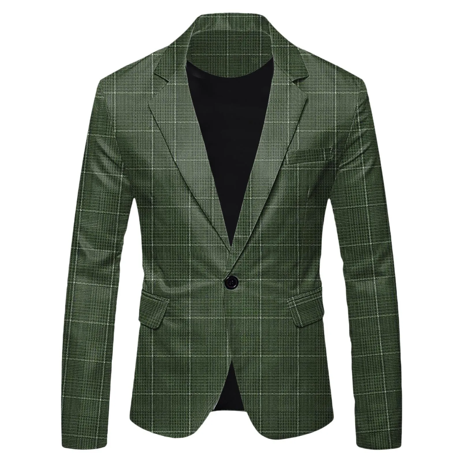 Blazer per Uomo Giacca da Abito, Casual Giacca con Stampa Floreale a Un Bottone per La Cena Blazer da Abito Formale da Lavoro Giacche da Lavoro Giacca Business da Lavoro Jacket Cappotto Uomo - immagine 2