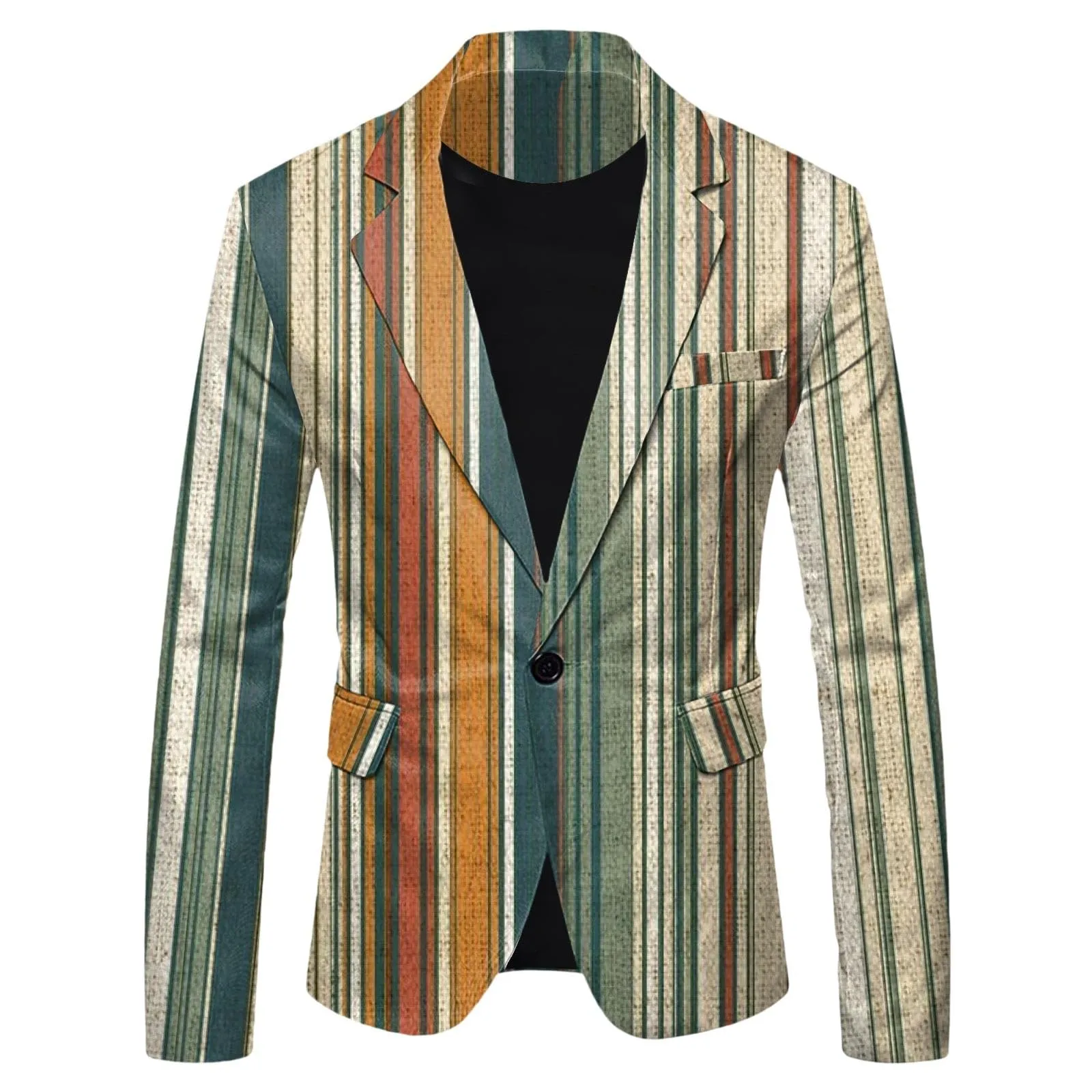 Giacca Blazer da Uomo, Regular Fit Formale Giacca da Abito Casual 1 Pulsante Elegante Giacche Modello Blazer Giacchetto Primaverile Uomo da Smoking da Matrimonio Blazer Coats Chic Jackets - immagine 2