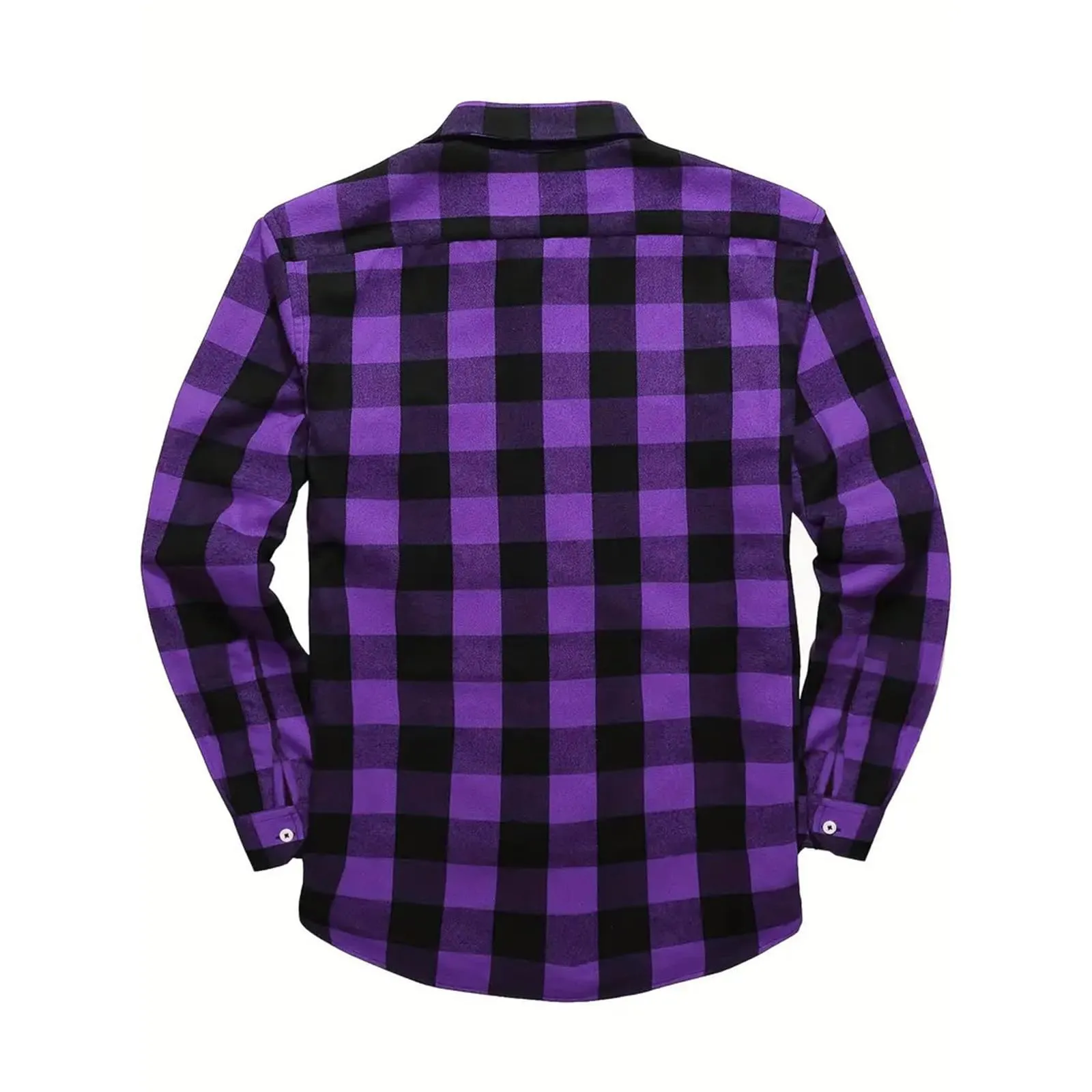 Mymyguoe - Camicia da lavoro da uomo a quadri, camicia da uomo da boscaiolo, camicia da tempo libero, a maniche lunghe, a revers, con bottoni, camicia da uomo, camicia da tempo libero, camicia per - immagine 2