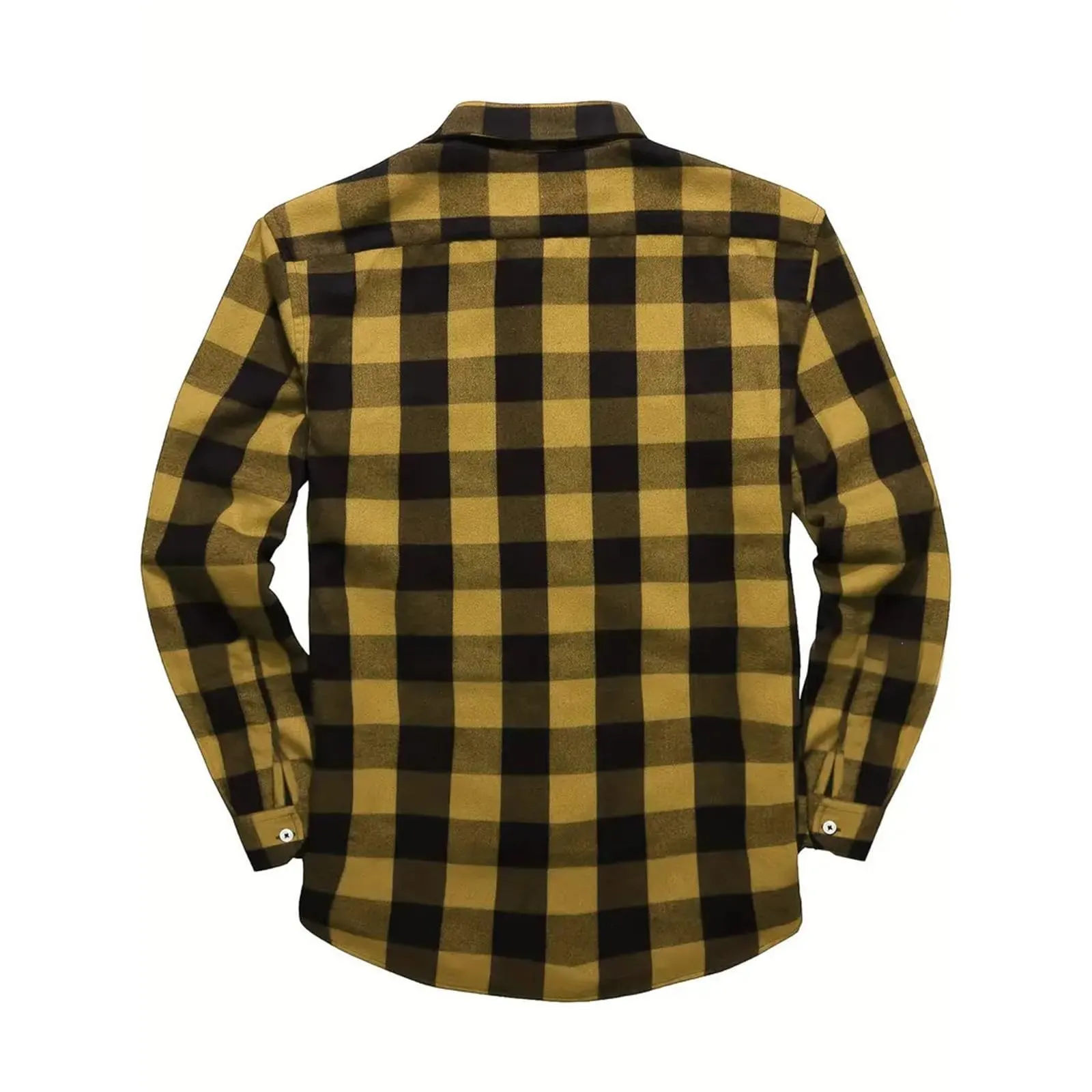 Mymyguoe - Camicia da lavoro da uomo a quadri, camicia da uomo da boscaiolo, camicia da tempo libero, longsleeve, camicia a maniche lunghe, camicia a quadri, camicia con revers, camicia button down - immagine 2