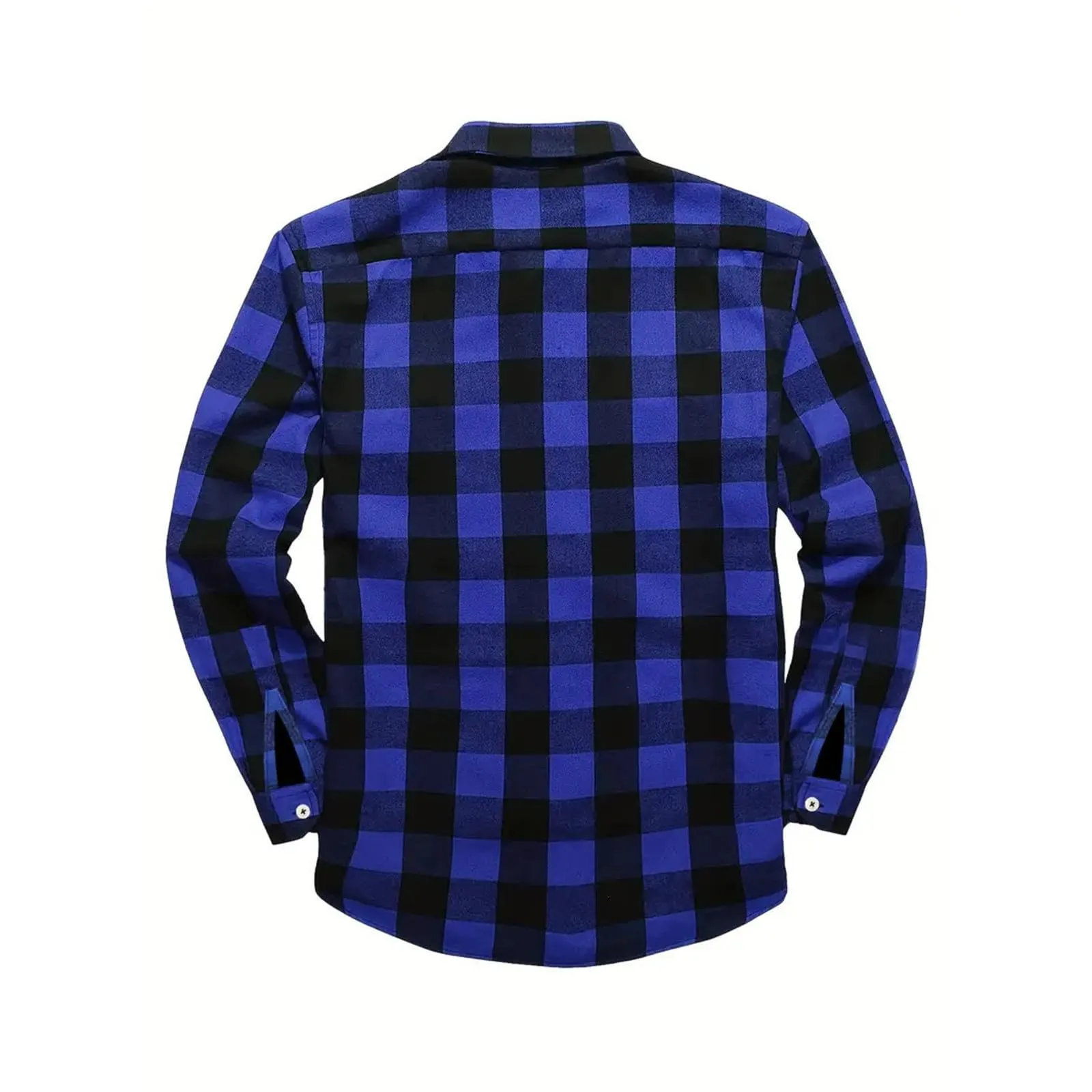 Mymyguoe - Camicia da lavoro da uomo a quadri, camicia da uomo da boscaiolo, camicia da tempo libero, longsleeve, camicia a maniche lunghe, camicia a quadri, camicia con revers, camicia button down - immagine 2